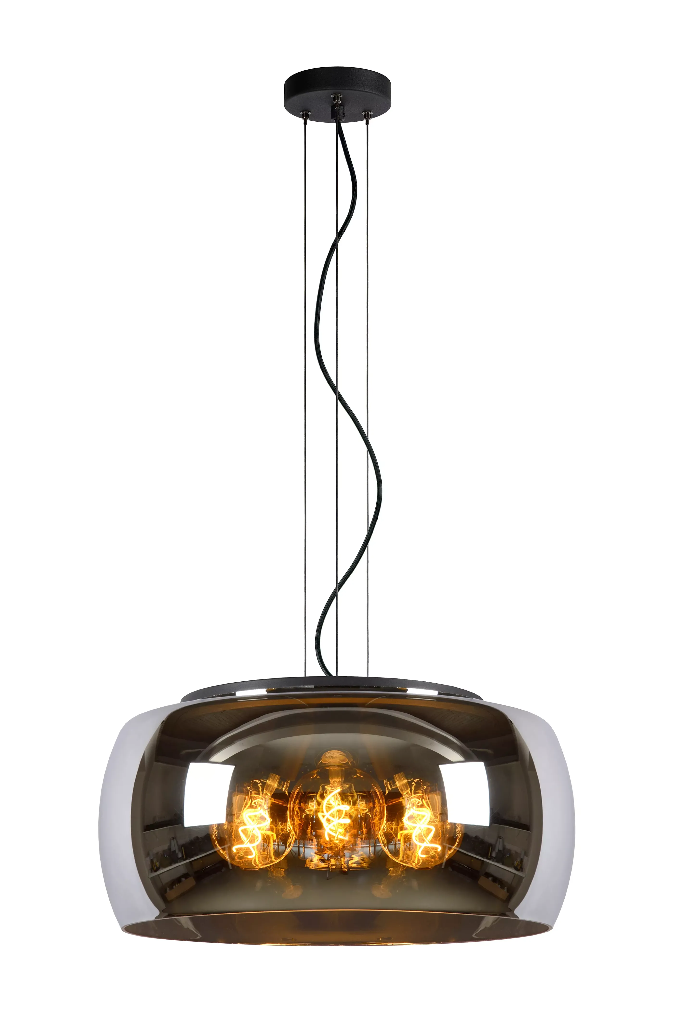 Outlet OLIVIA - Hanglamp - Ø 50 cm - 3xE27 - Fumé Hanglampen