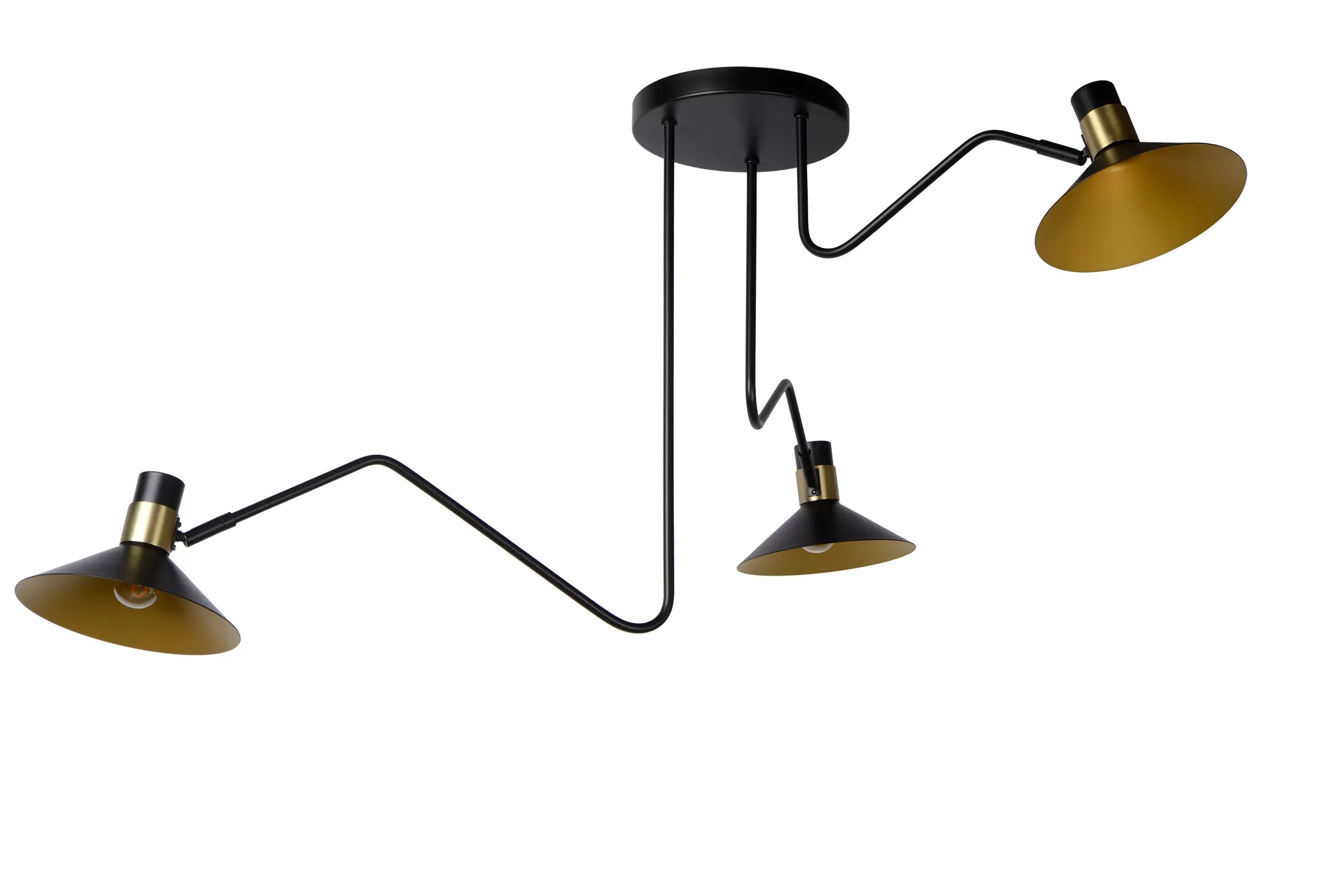 Best PEPIJN - Plafonnière - Ø 108 cm - 3xE14 - Zwart Plafondlampen