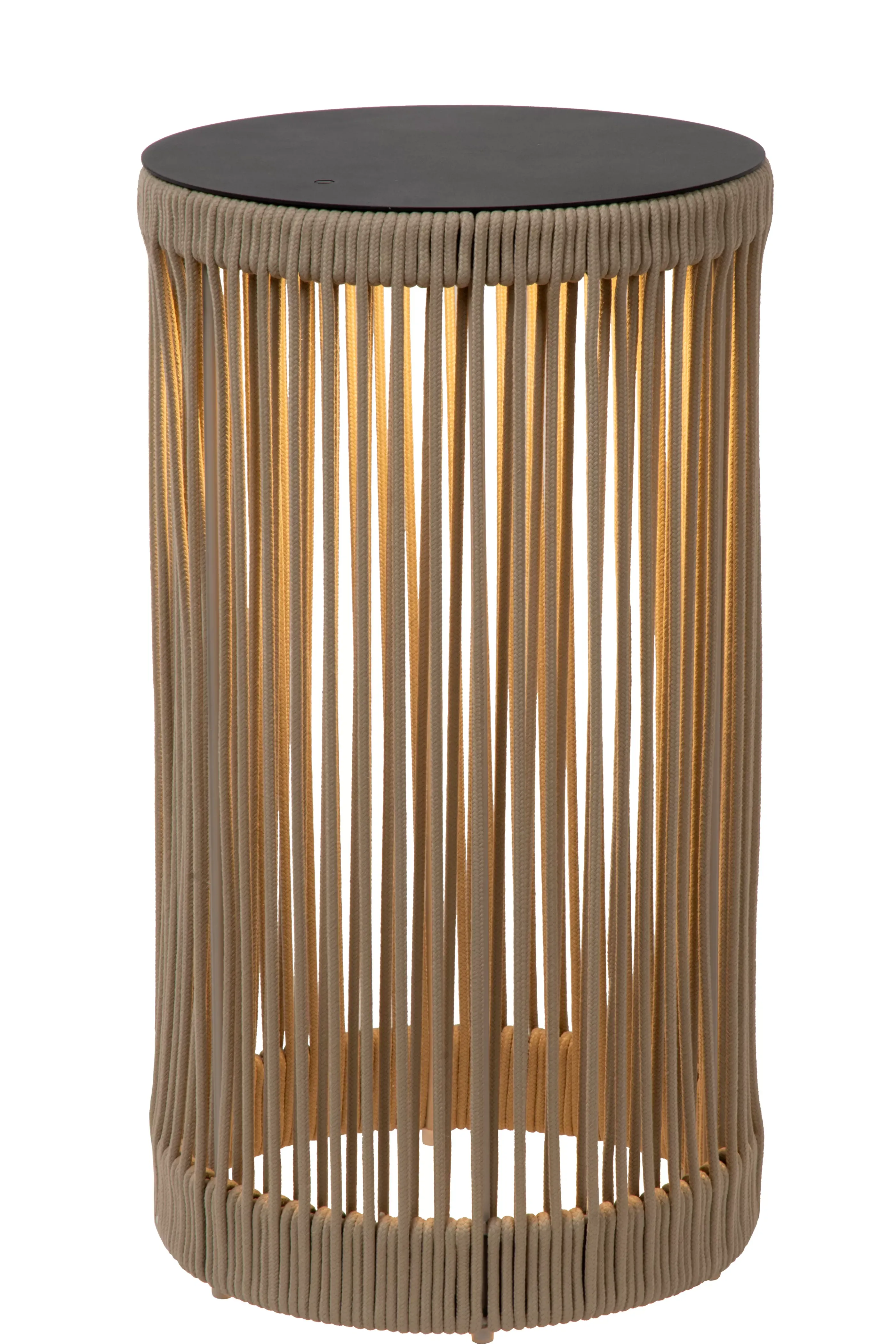 Flash Sale PINGI - Oplaadbare Vloerlamp Binnen/Buiten - Accu/Batterij - Ø 33,5 cm - LED 3 StepDim - 1x3W 3000K - IP44 - Taupe Staande Lampen Buiten