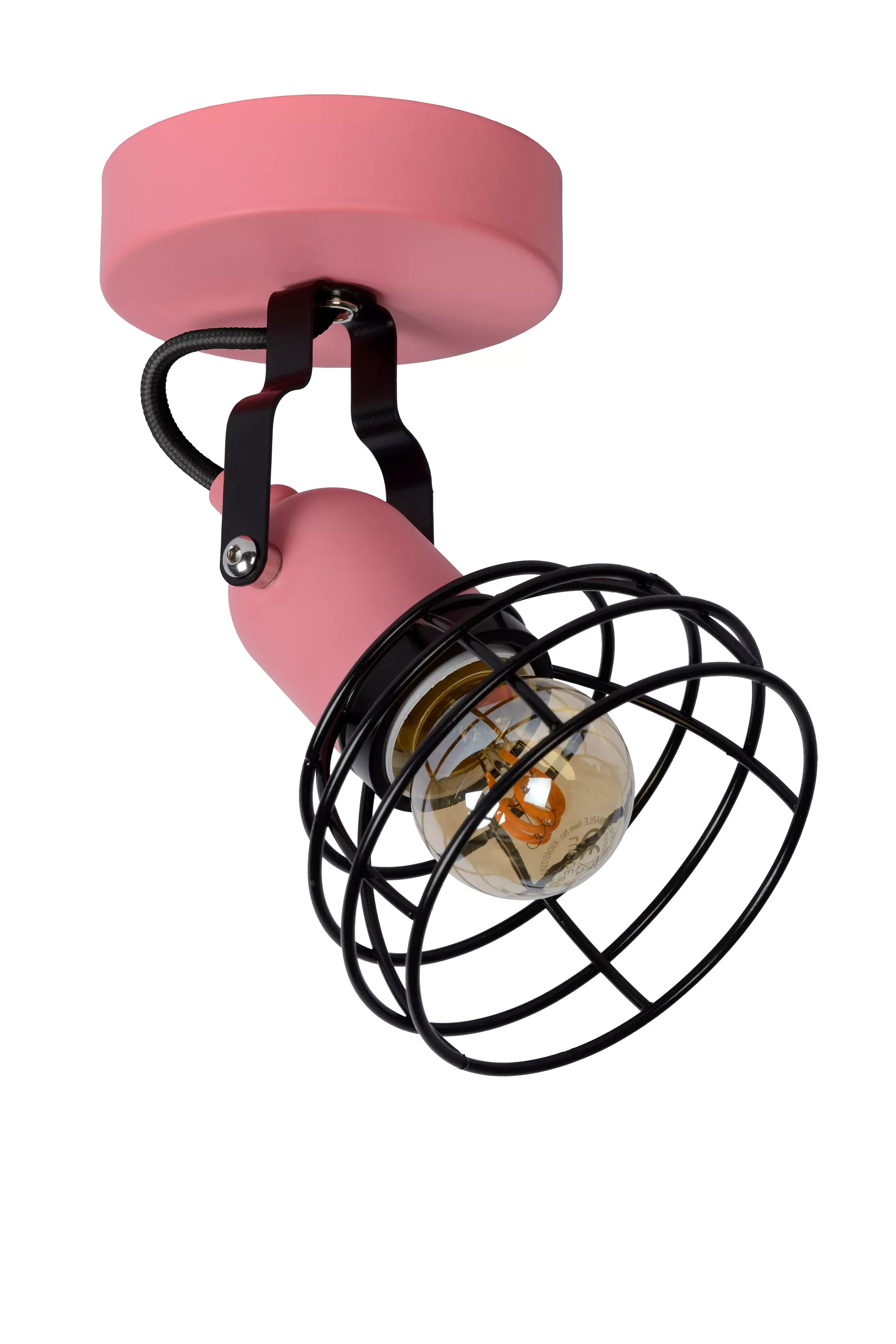 Store POLA - Plafondspot Kinderkamer - Ø 10,5 cm - 1xE27 - Roze Plafondlampen