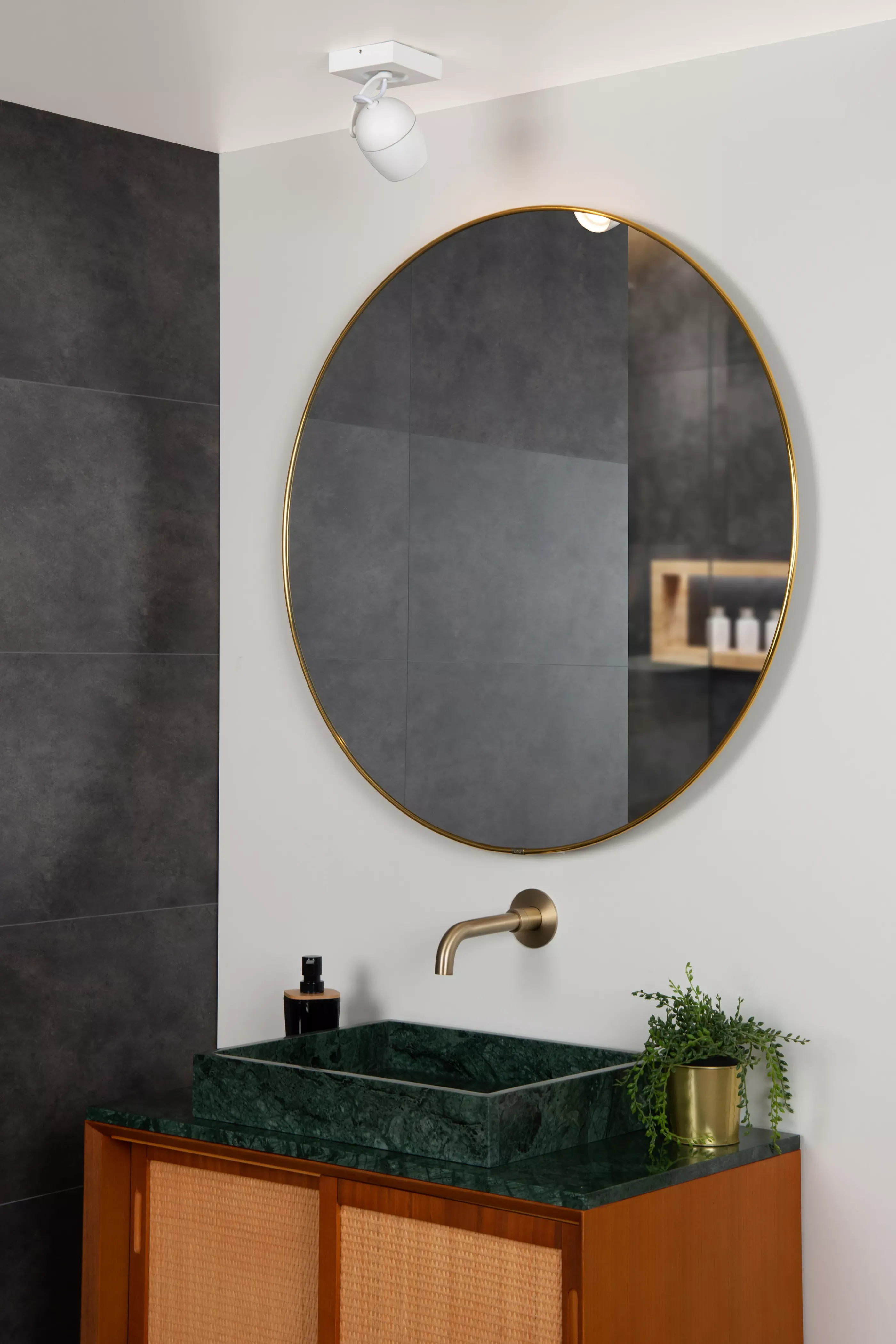 Best PRESTON - Plafondspot Badkamer - 1xGU10 - IP44 - Wit Plafondlampen
