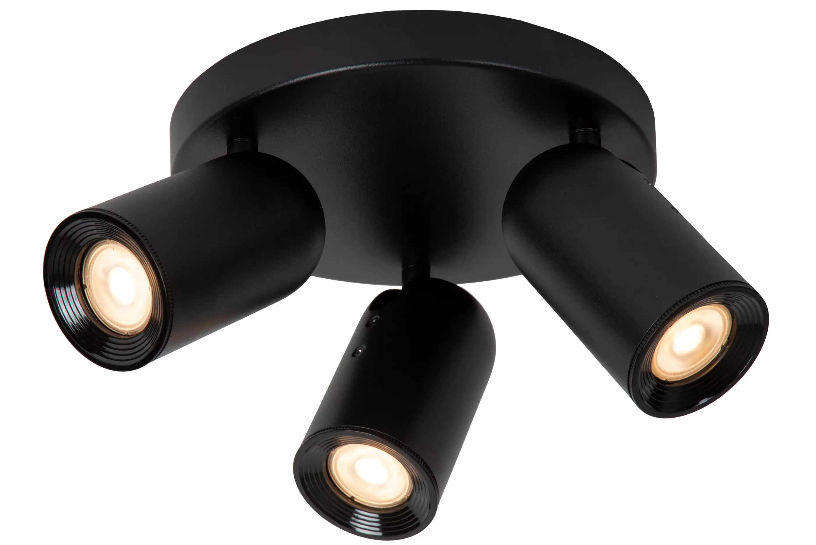 Shop PUNCH - Plafondspot - Ø 21 cm - 3xGU10 - Zwart Plafondlampen