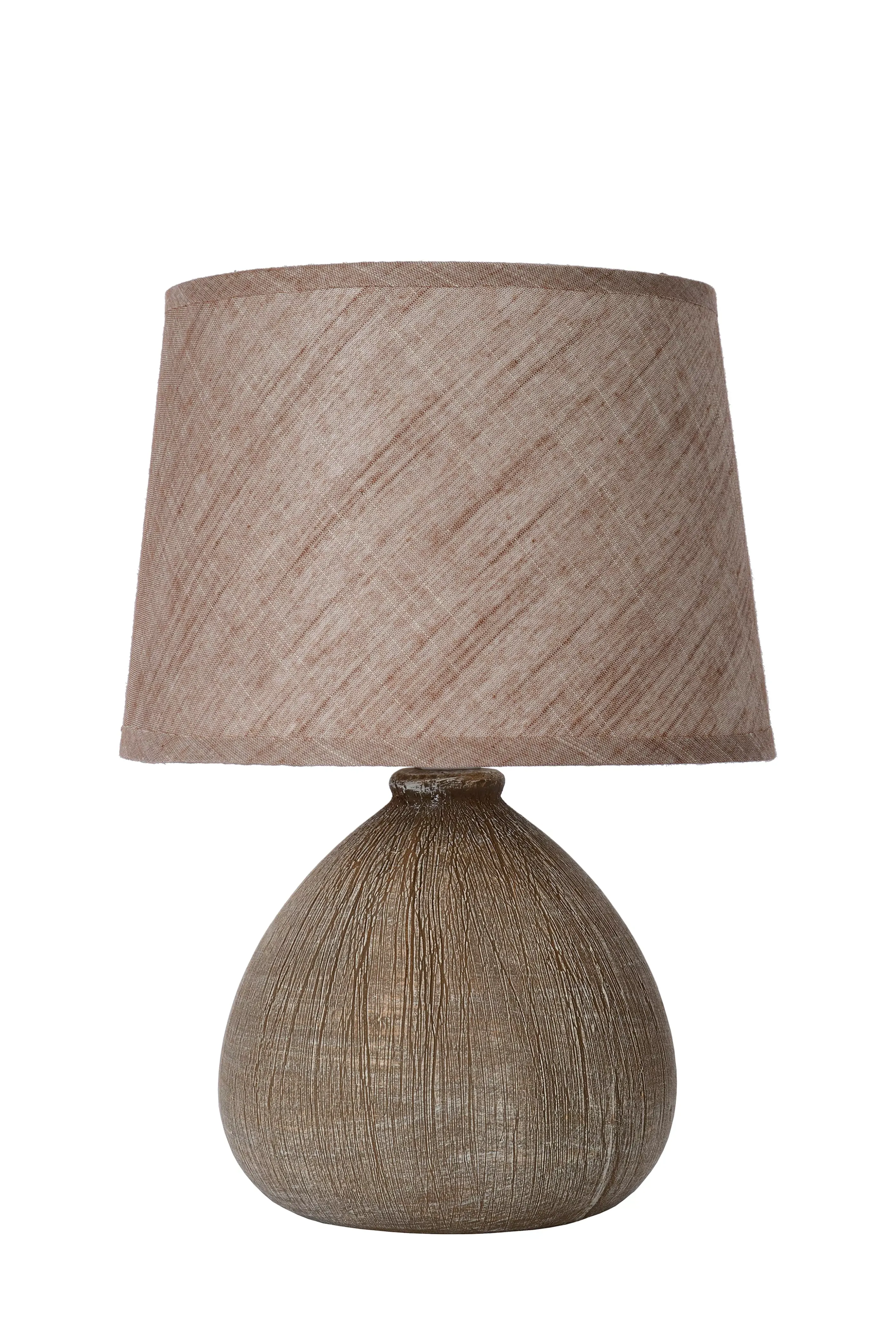 Online RAMZI - Tafellamp - Ø 18 cm - 1xE14 - Bruin Tafellampen