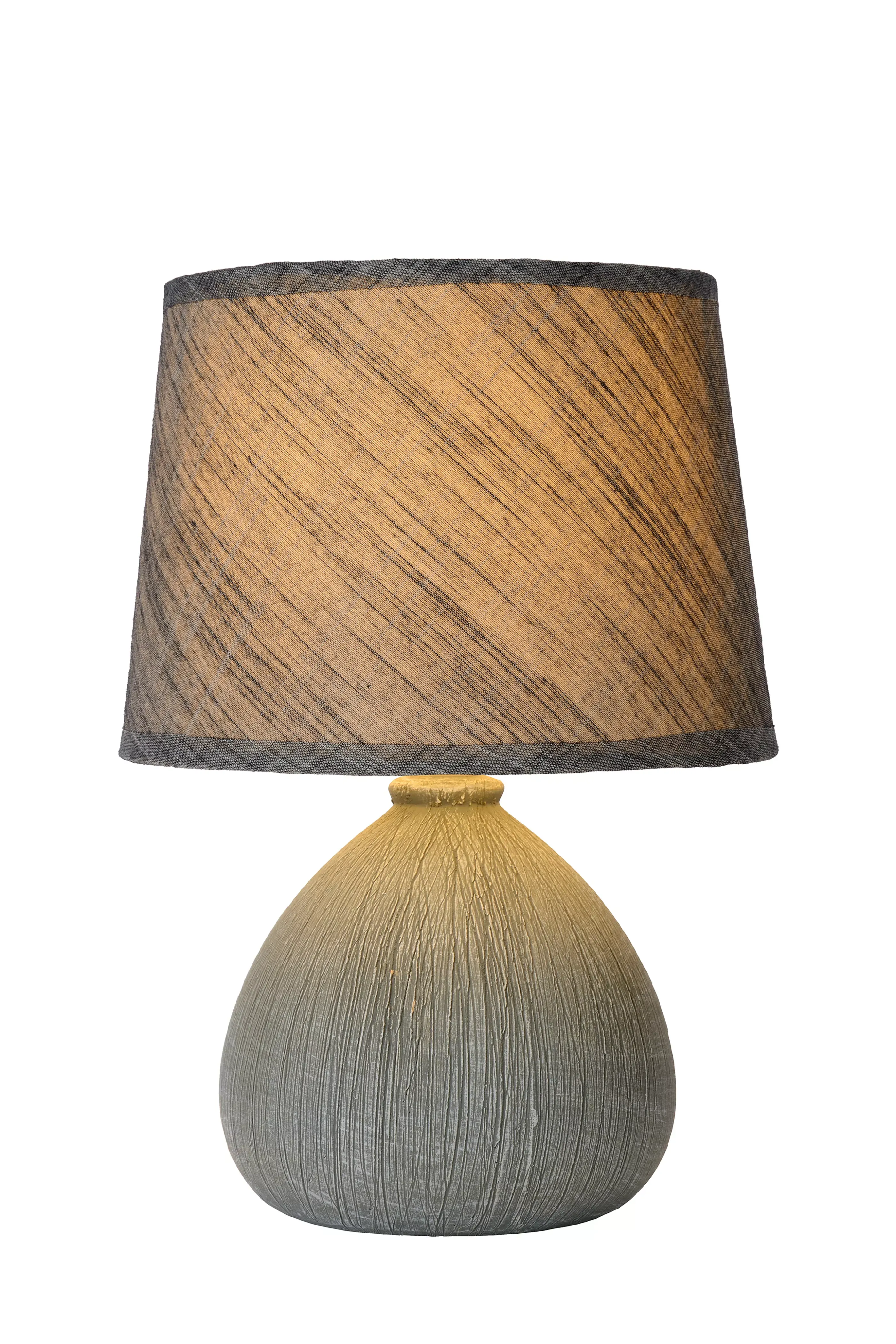 Online RAMZI - Tafellamp - Ø 18 cm - 1xE14 - Grijs Tafellampen