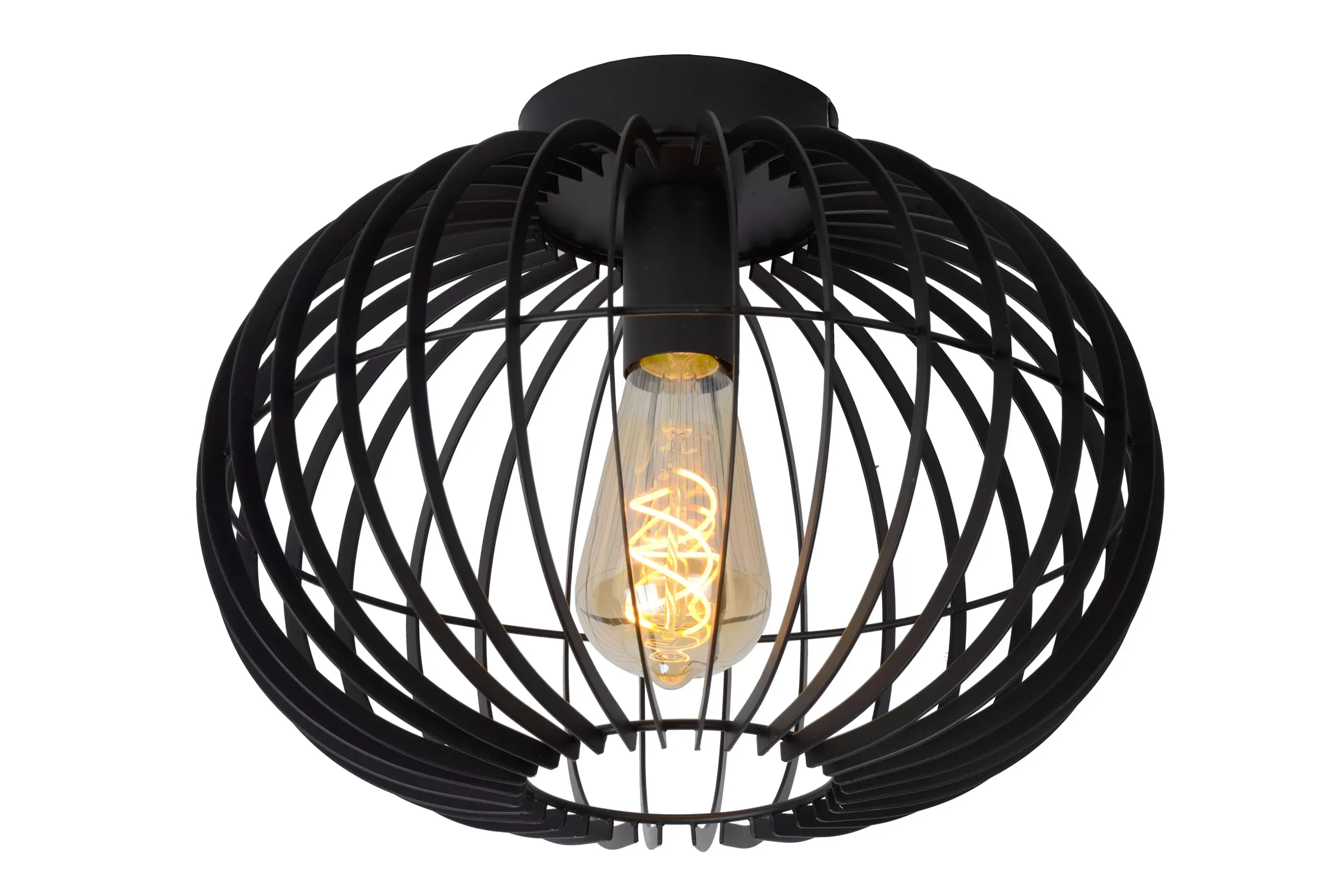 Sale REDA - Plafonnière - Ø 32 cm - 1xE27 - Zwart Plafondlampen