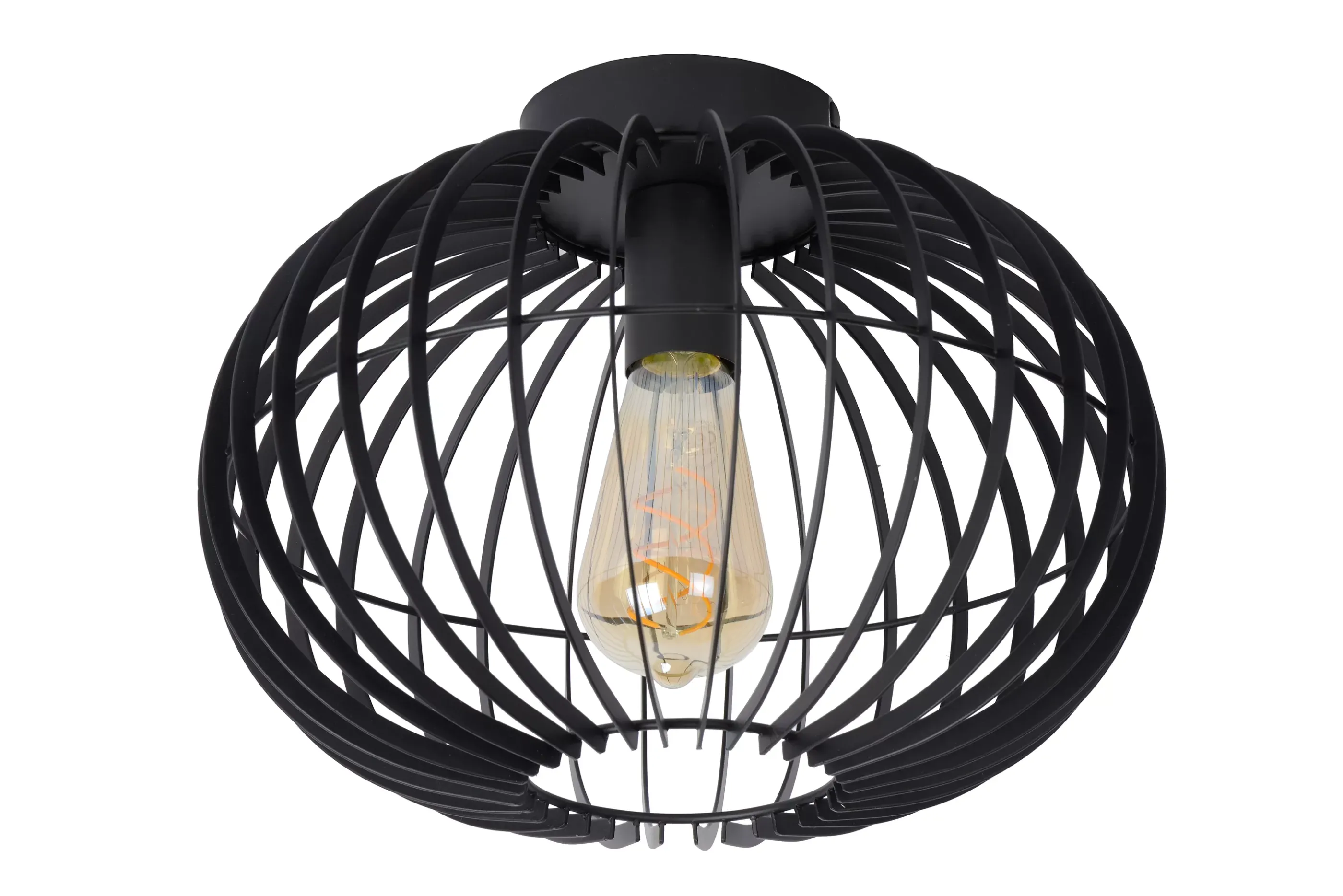 Sale REDA - Plafonnière - Ø 32 cm - 1xE27 - Zwart Plafondlampen