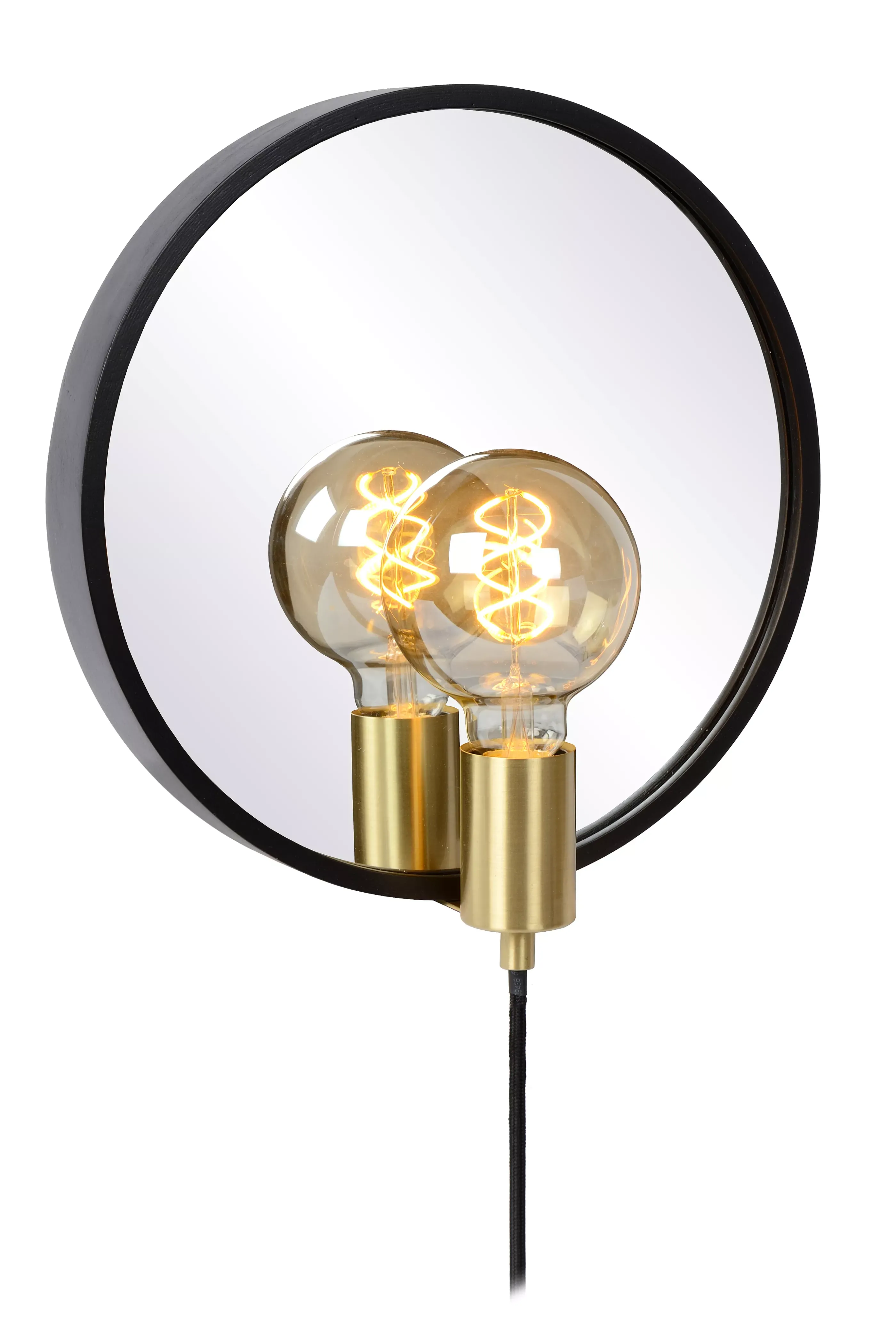 Sale REFLEX - Spiegellamp - Ø 31 cm - 1xE27 - Zwart Wandverlichting