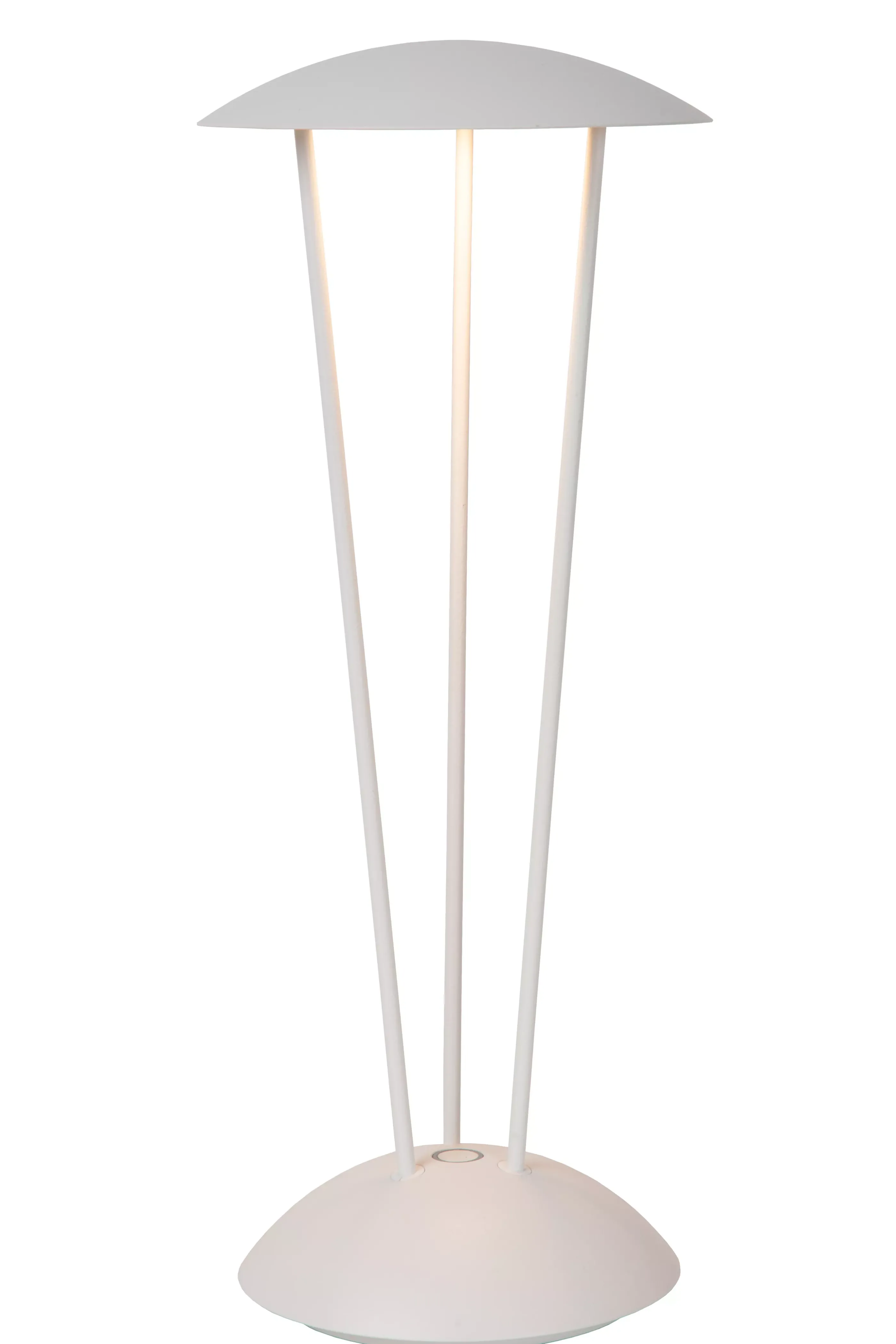 Online RENEE - Oplaadbare Tafellamp Binnen/Buiten - Accu/Batterij - Ø 12,3 cm - LED Dim to warm - 1x2,2W 2700K/3000K - IP54 - Met draadloos oplaadstation - Wit Tafellampen Buiten