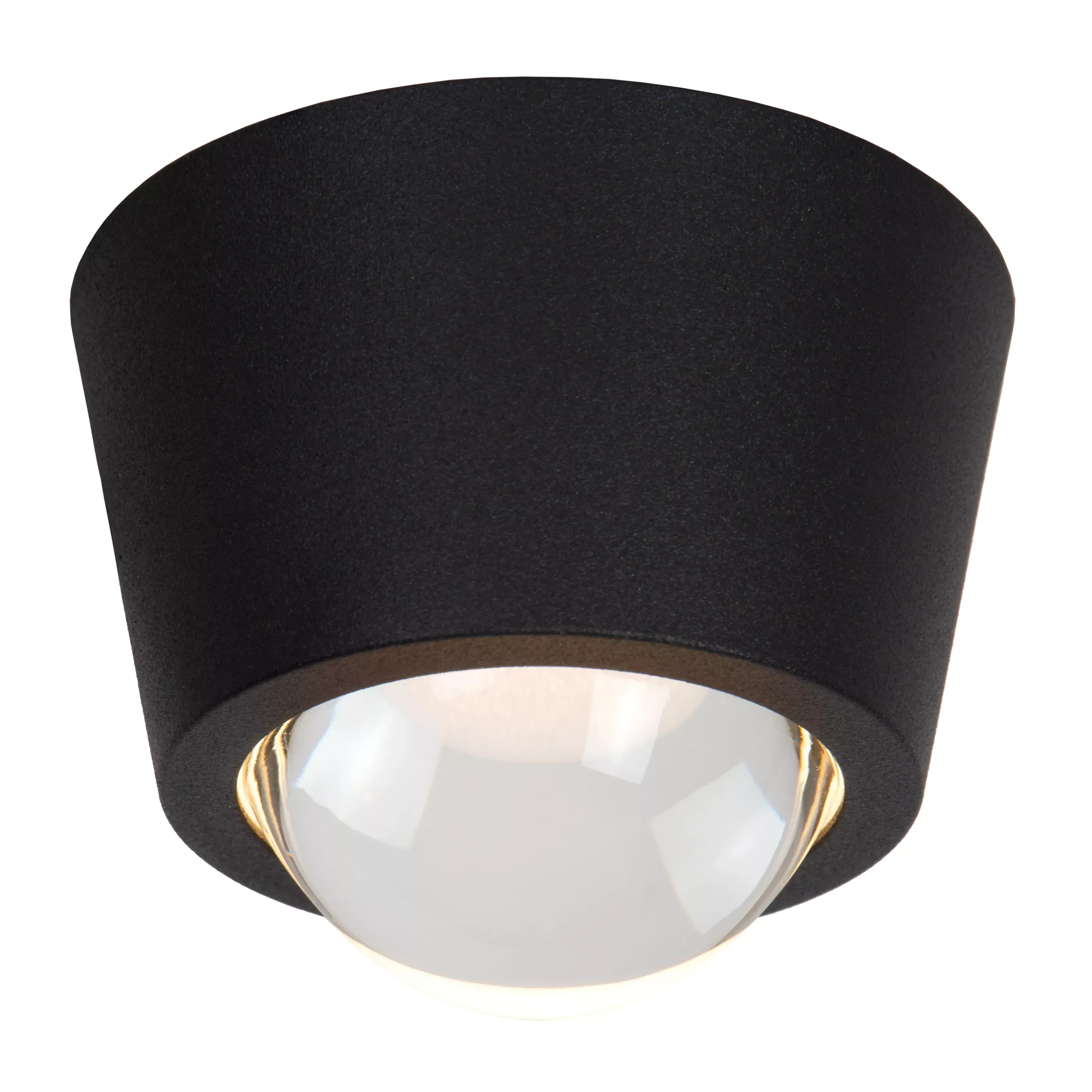 Outlet RIGON - Plafonnière - Ø 9 cm - LED - 1x6W 3000K - Zwart Plafondlampen