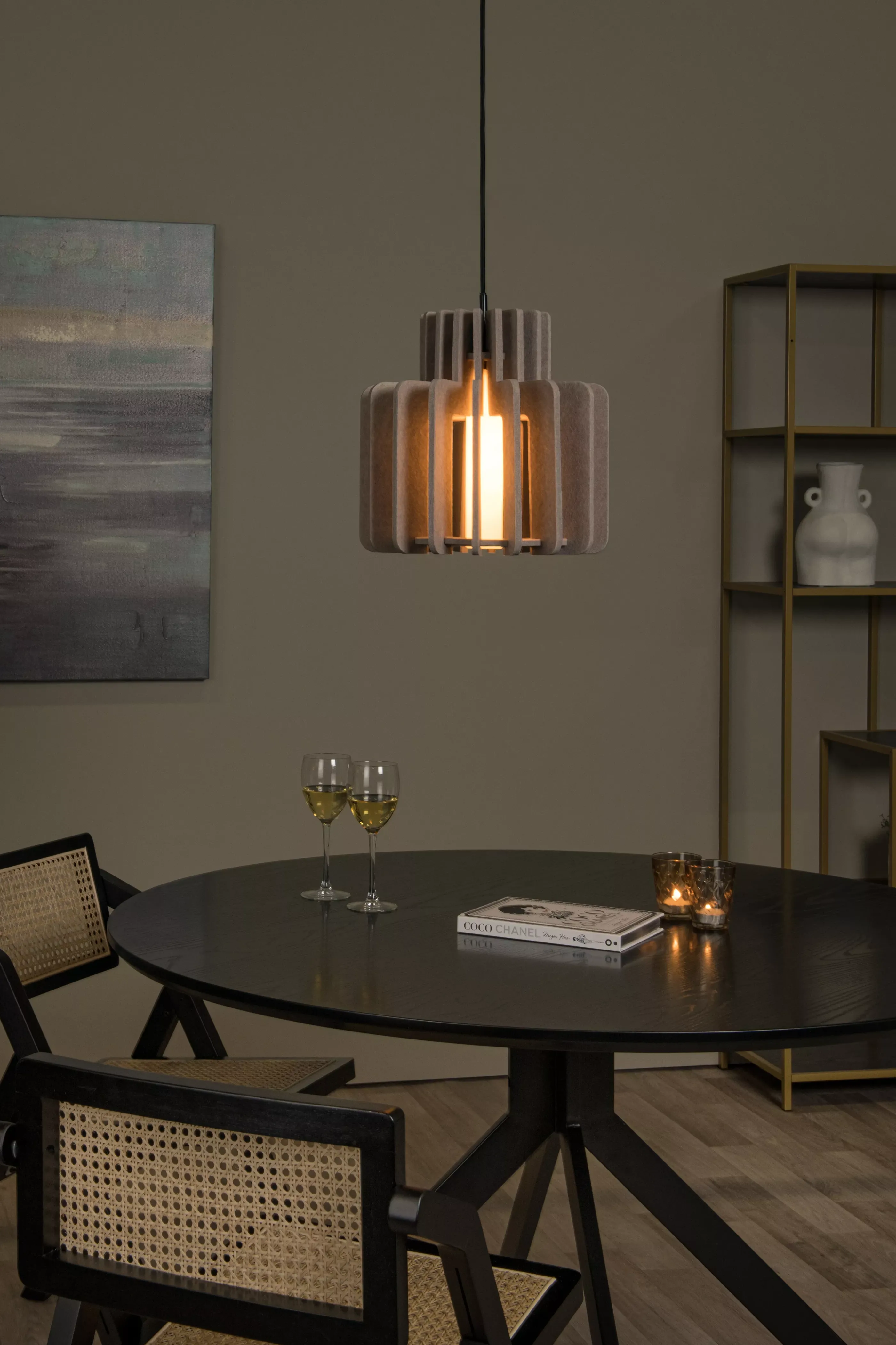 Store ROLLO - Hanglamp - 1xE27 - Taupe Hanglampen