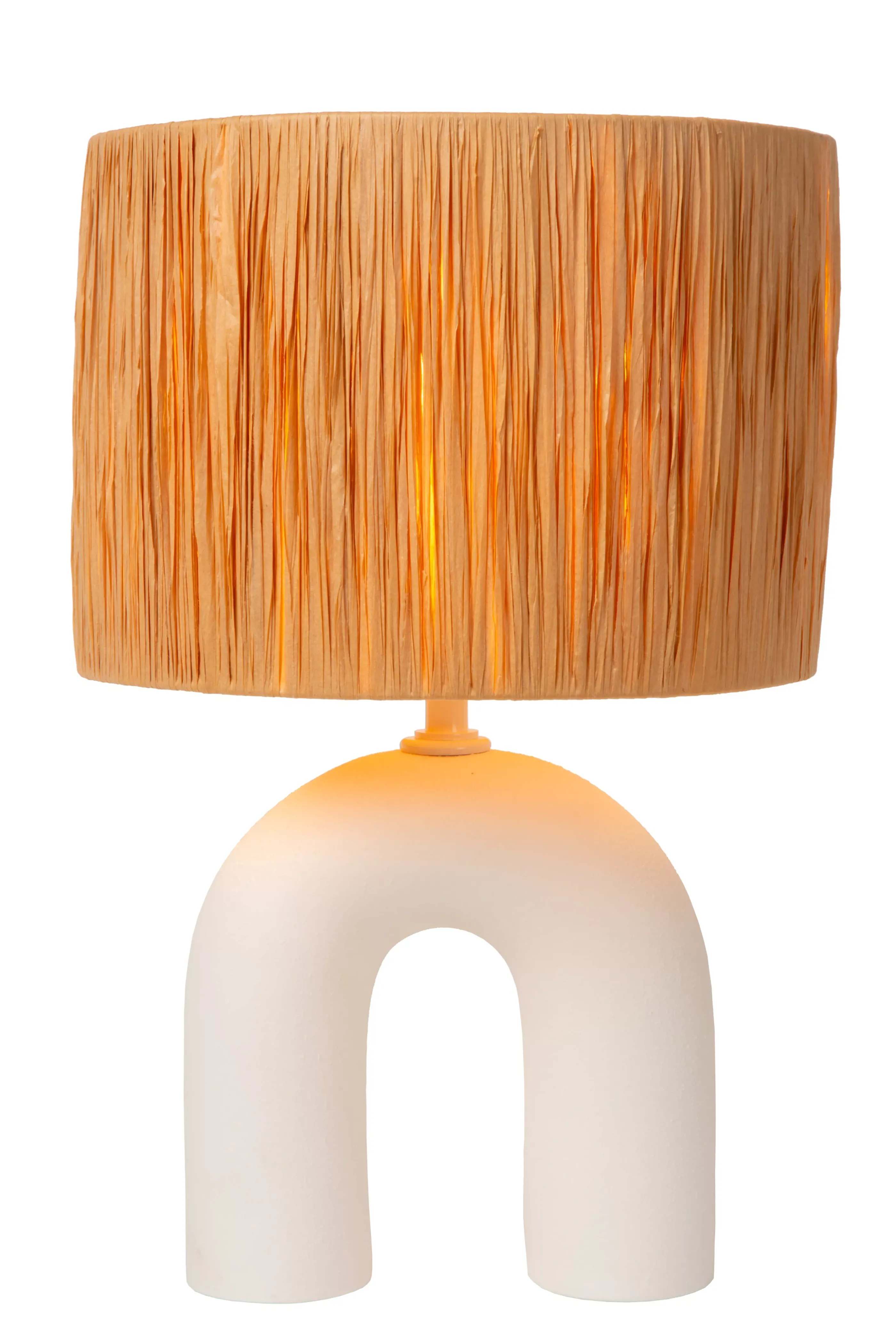 Outlet RONDA - Tafellamp - 1xE27 - Wit Tafellampen