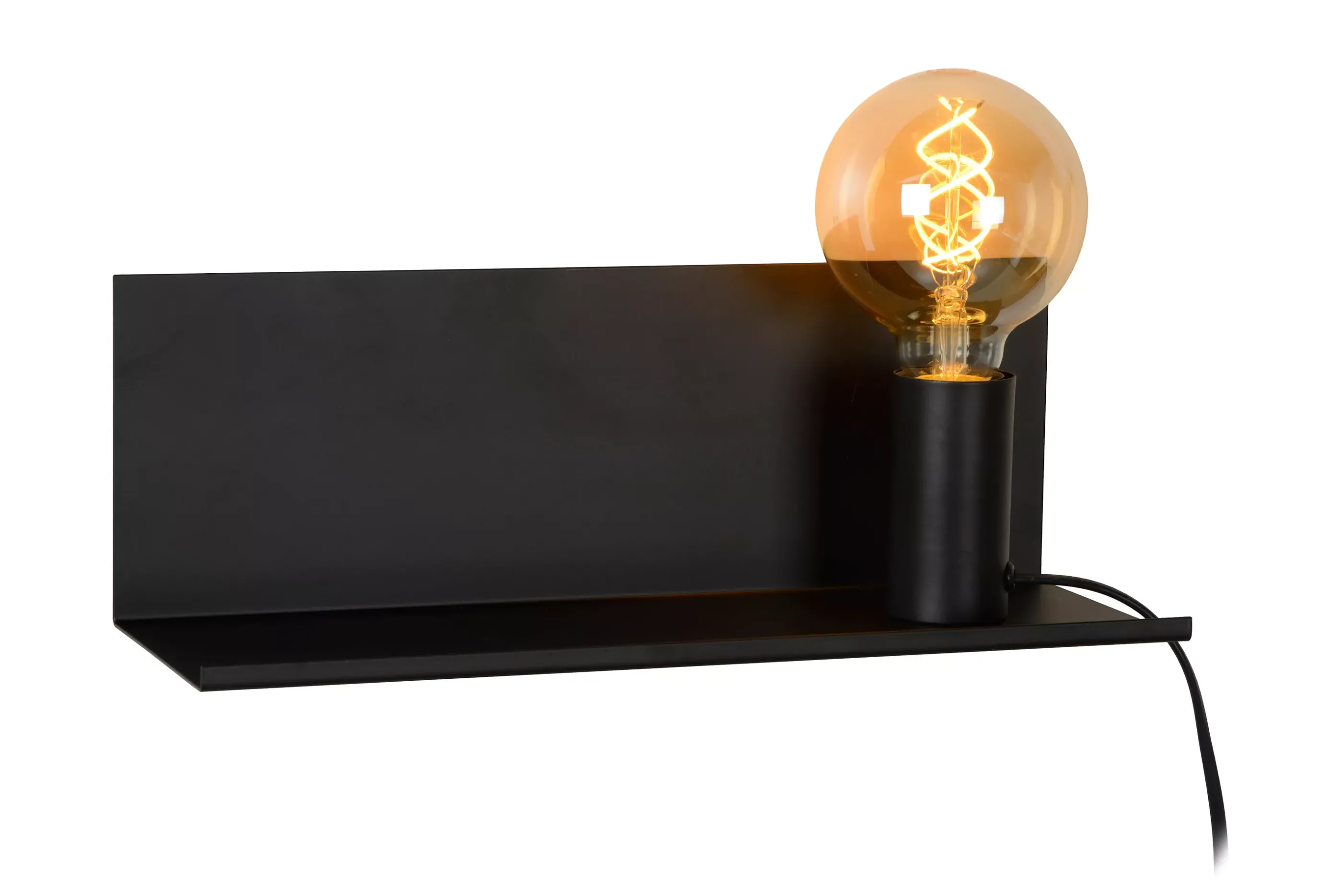 Outlet SEBO - Bedlamp / Wandlamp - 1xE27 - Zwart Wandverlichting