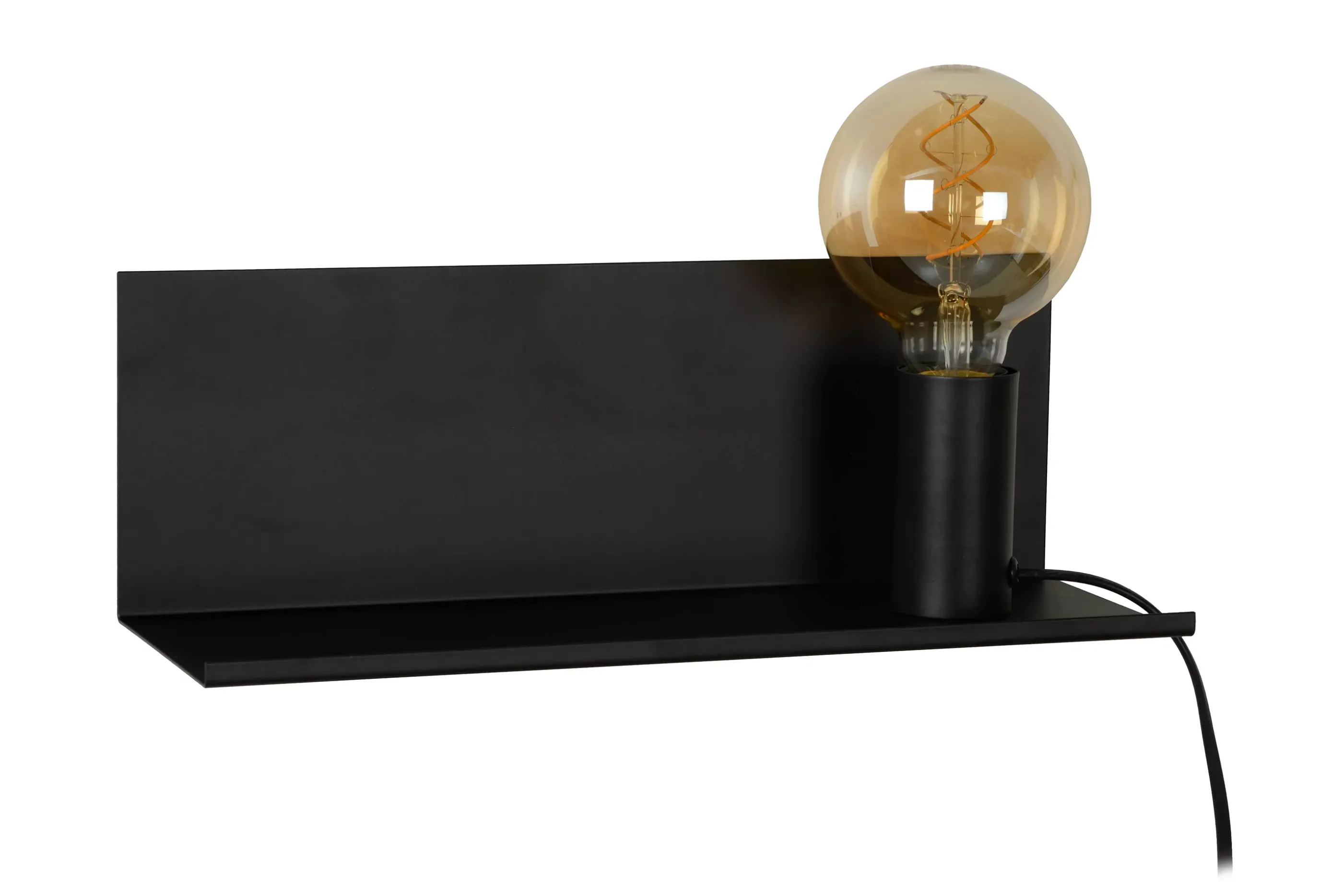 Outlet SEBO - Bedlamp / Wandlamp - 1xE27 - Zwart Wandverlichting