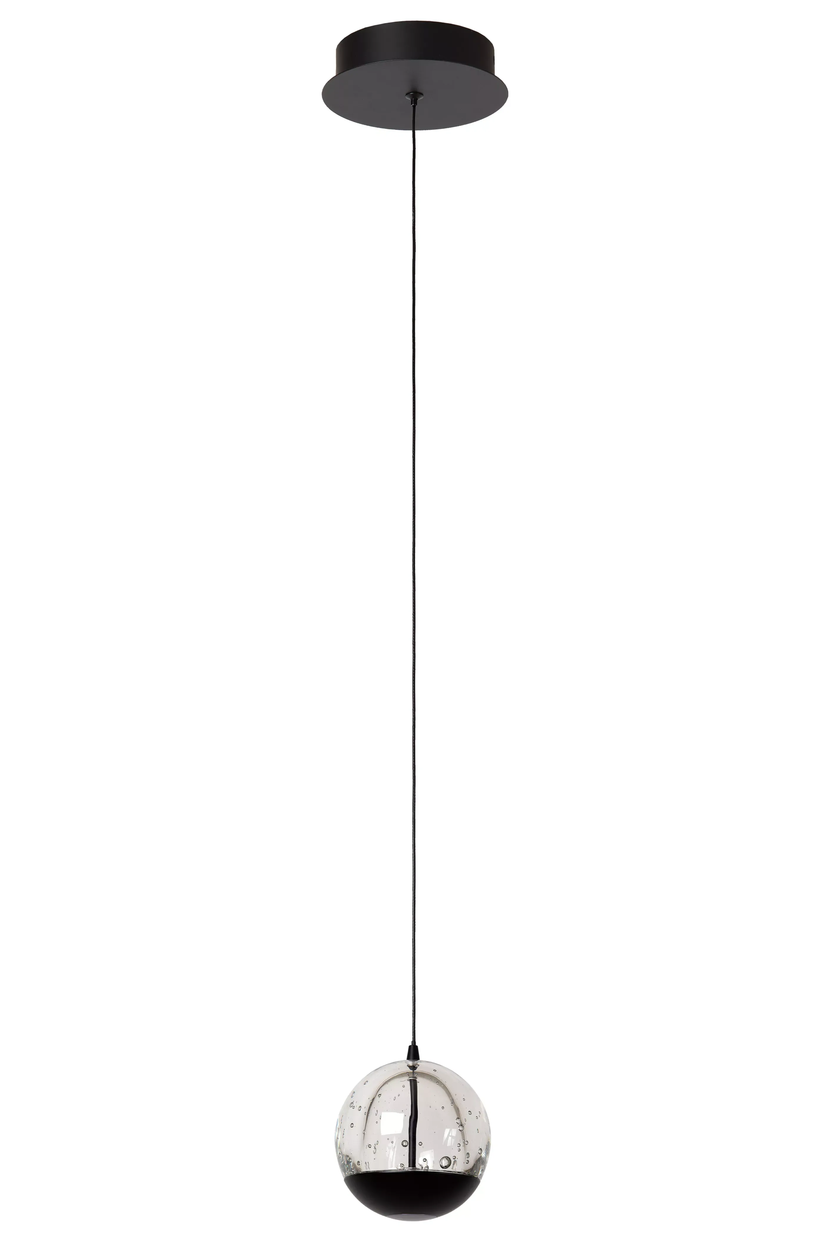 Outlet SENTUBAL - Hanglamp - Ø 14 cm - LED - 1x6,3W 2700K - Zwart Hanglampen