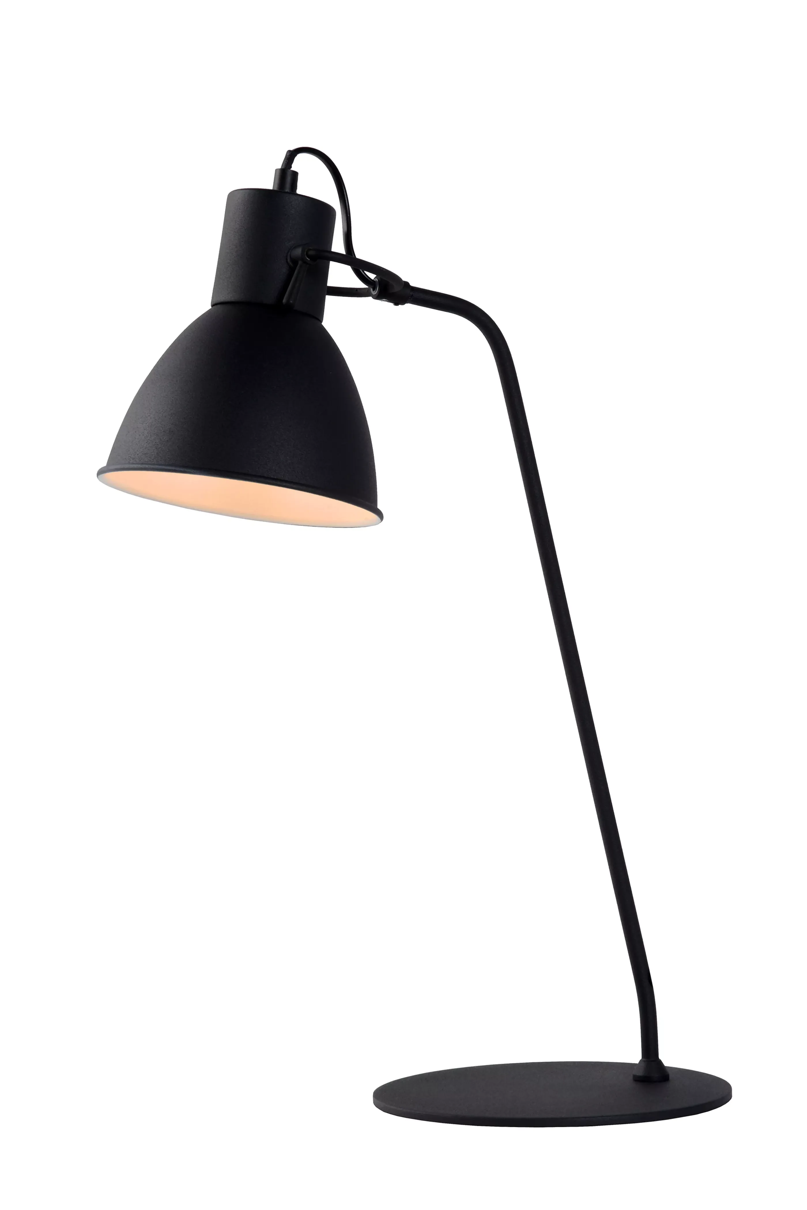 Online SHADI - Bureaulamp - Ø 20 cm - 1xE14 - Zwart Bureaulampen