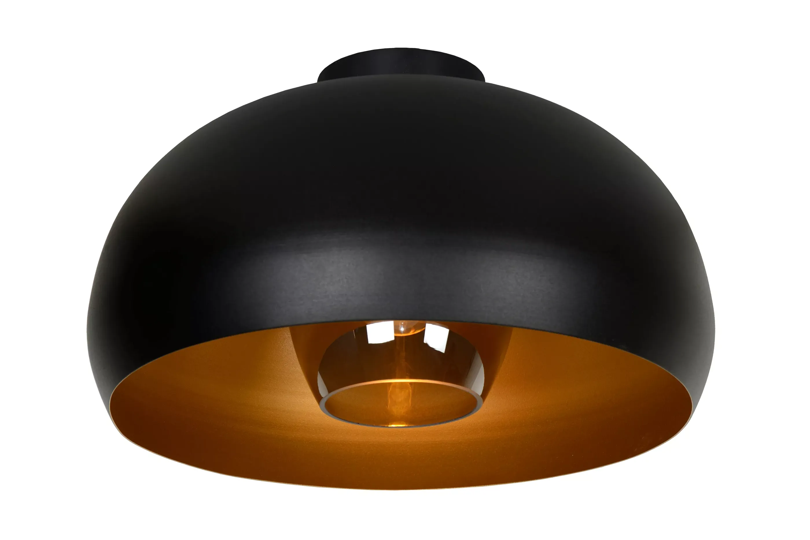 Outlet SHARAN - Plafonnière - Ø 38 cm - 1xE27 - Zwart Plafondlampen