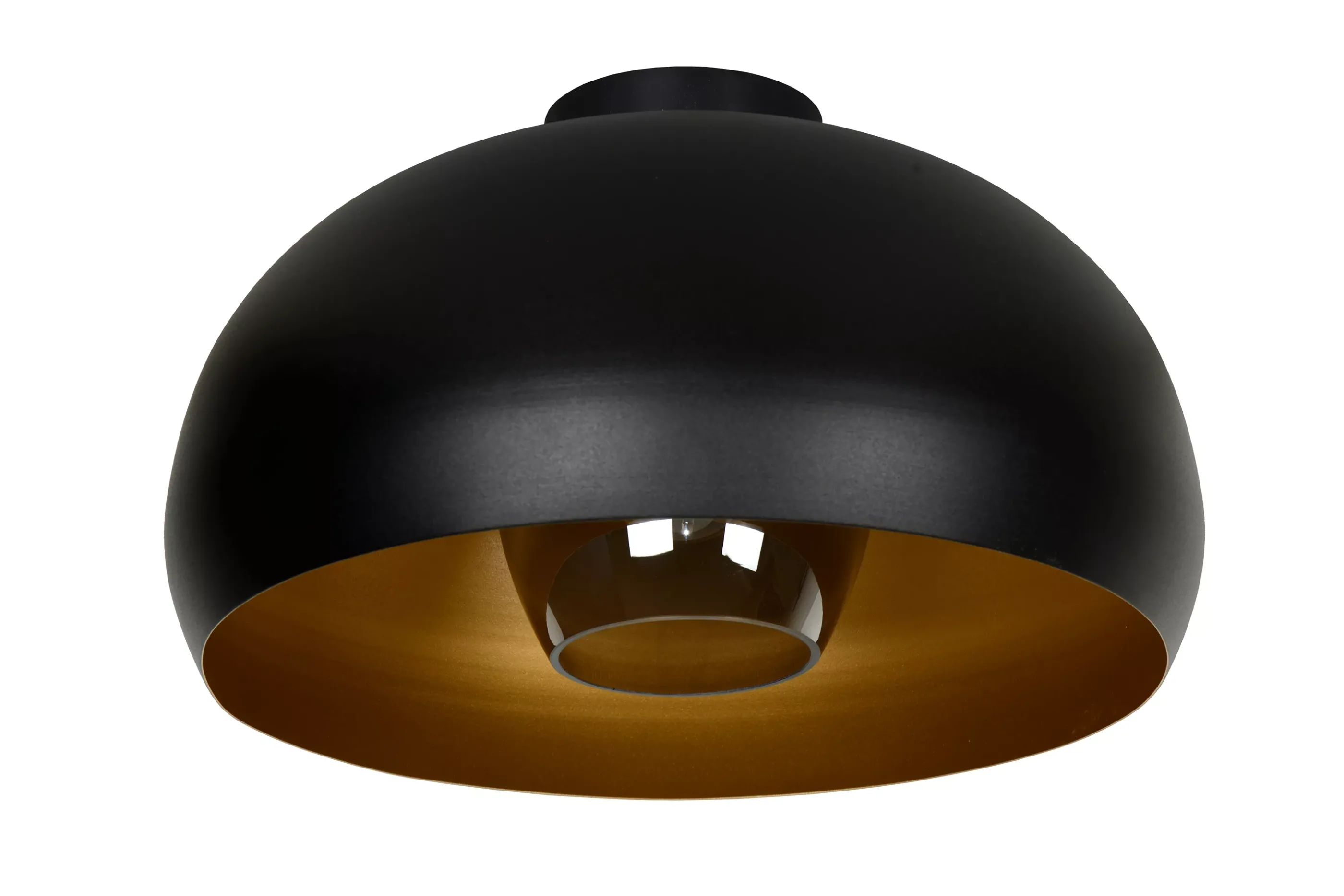 Outlet SHARAN - Plafonnière - Ø 38 cm - 1xE27 - Zwart Plafondlampen