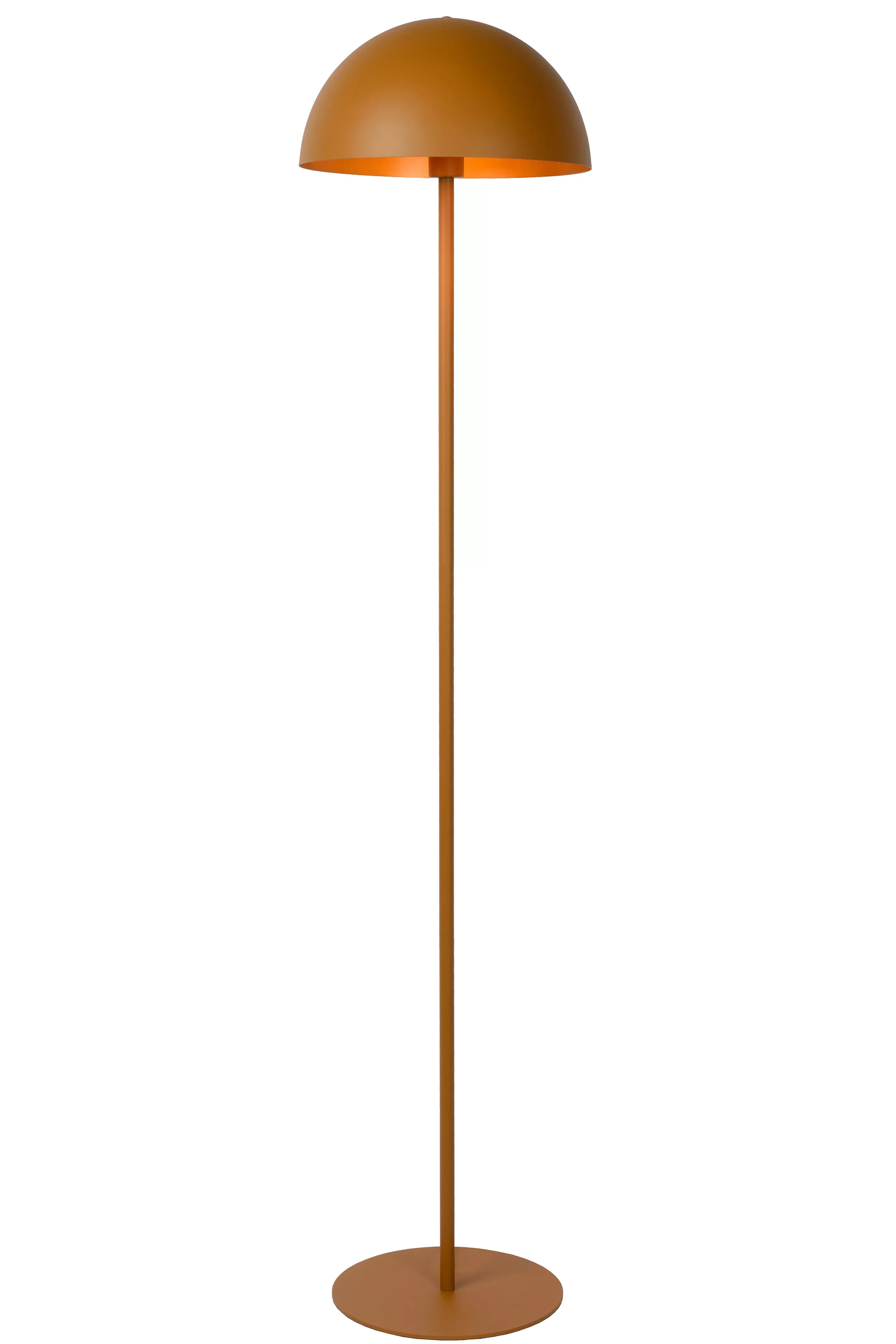 Discount SIEMON - Vloerlamp - Ø 35 cm - 1xE27 - Okergeel Staande Lampen