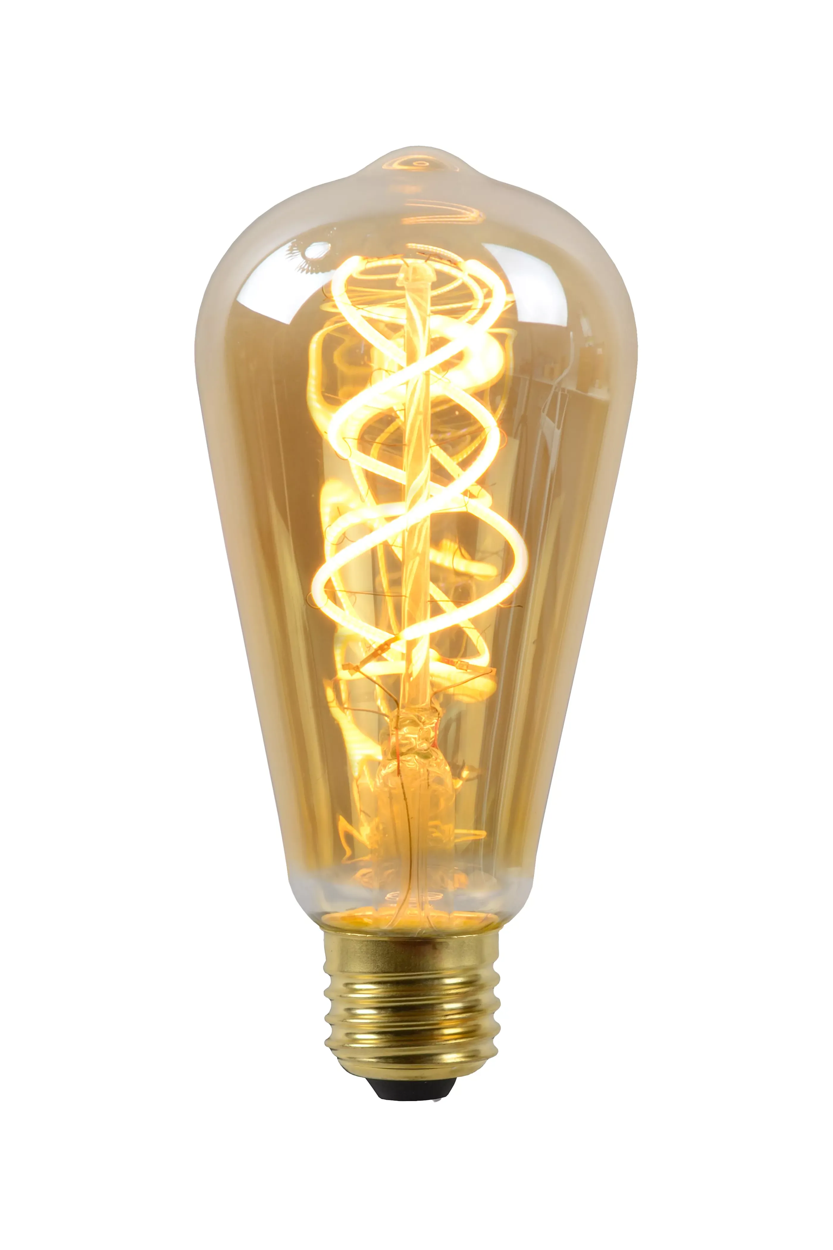 New ST64 - Filament lamp - Ø 6,4 cm - LED Dimb. - E27 - 1x4,9W 2200K - Amber Kooldraadlampen