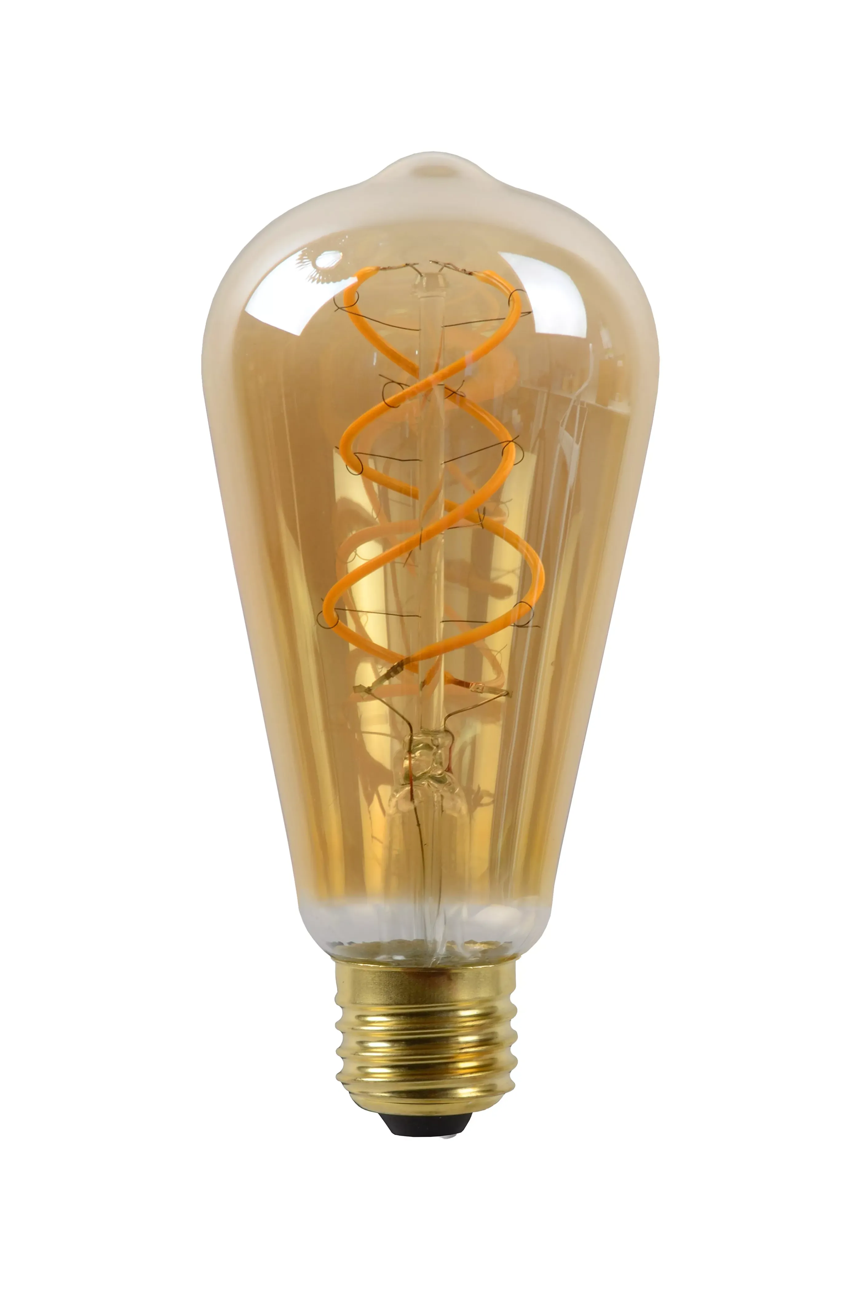 Online ST64 TWILIGHT SENSOR - Filament lamp - Ø 6,4 cm - LED - E27 - 1x4W 2200K - Dag/nacht sensor - Amber Kooldraadlampen