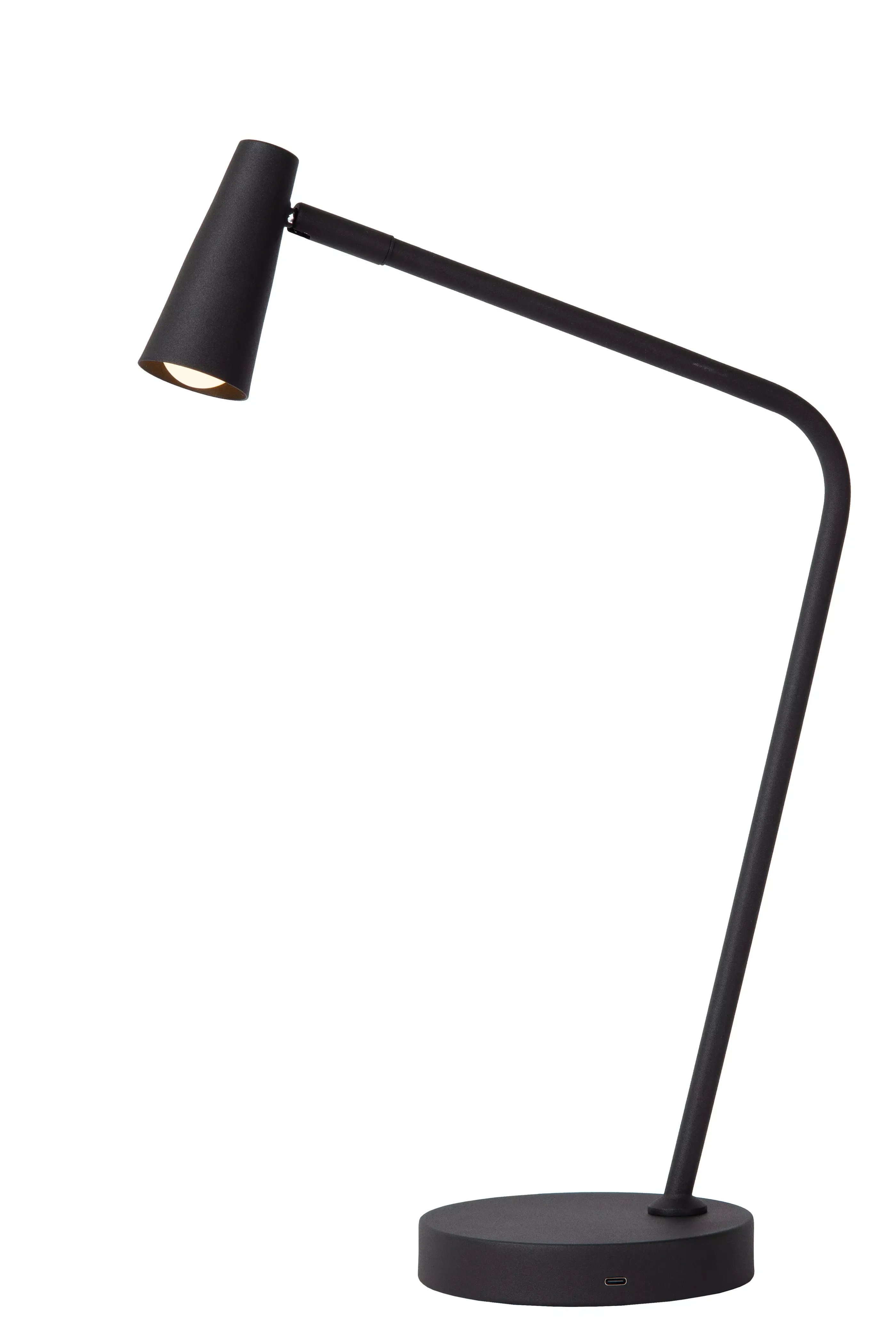 Clearance STIRLING - Oplaadbare Tafellamp - Accu/Batterij - LED 3 StepDim - 1x3W 2700K - Zwart Tafellampen