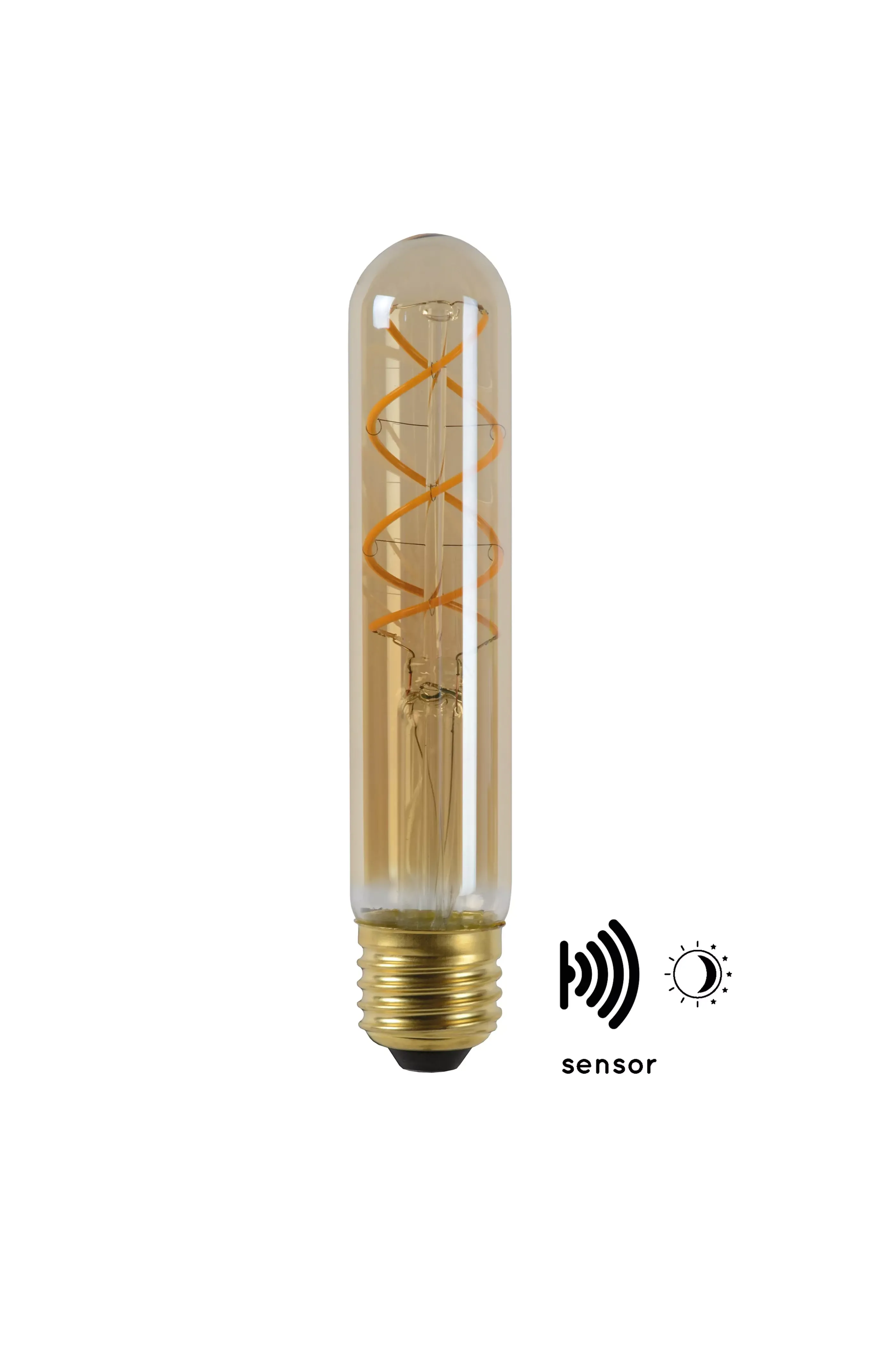 New T32 TWILIGHT SENSOR - Filament lamp - Ø 3 cm - LED - E27 - 1x4W 2200K - Dag/nacht sensor - Amber Kooldraadlampen