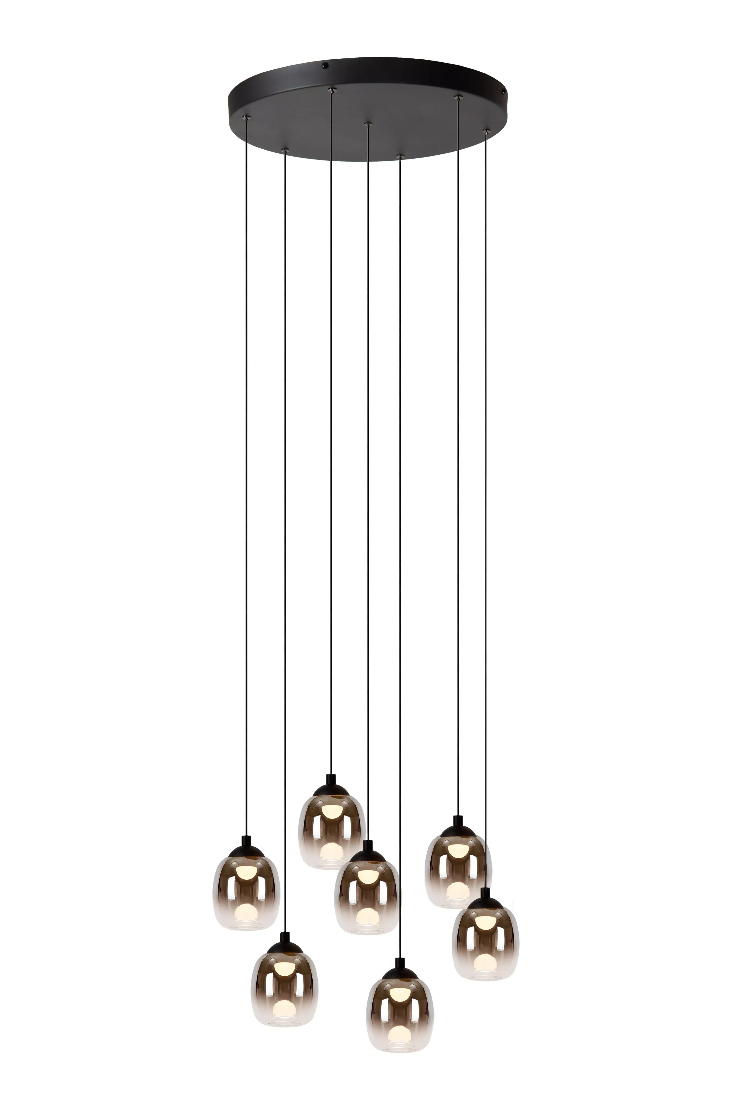 Fashion TAMINO - Hanglamp - Ø 52 cm - LED Dimb. - 7x7W 3000K - Zwart Hanglampen