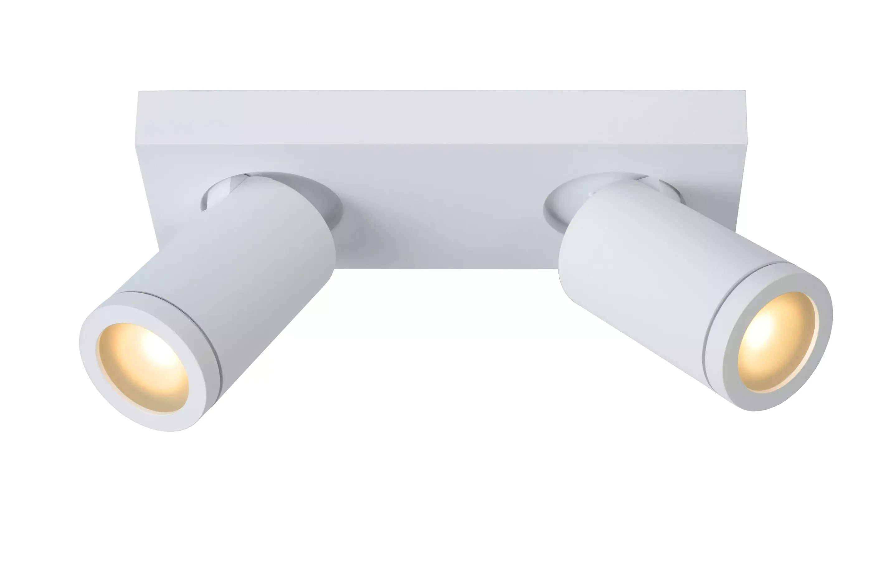 Clearance TAYLOR - Plafondspot Badkamer - LED Dim to warm - GU10 - 2x5W 2200K/3000K - IP44 - Wit Plafondlampen