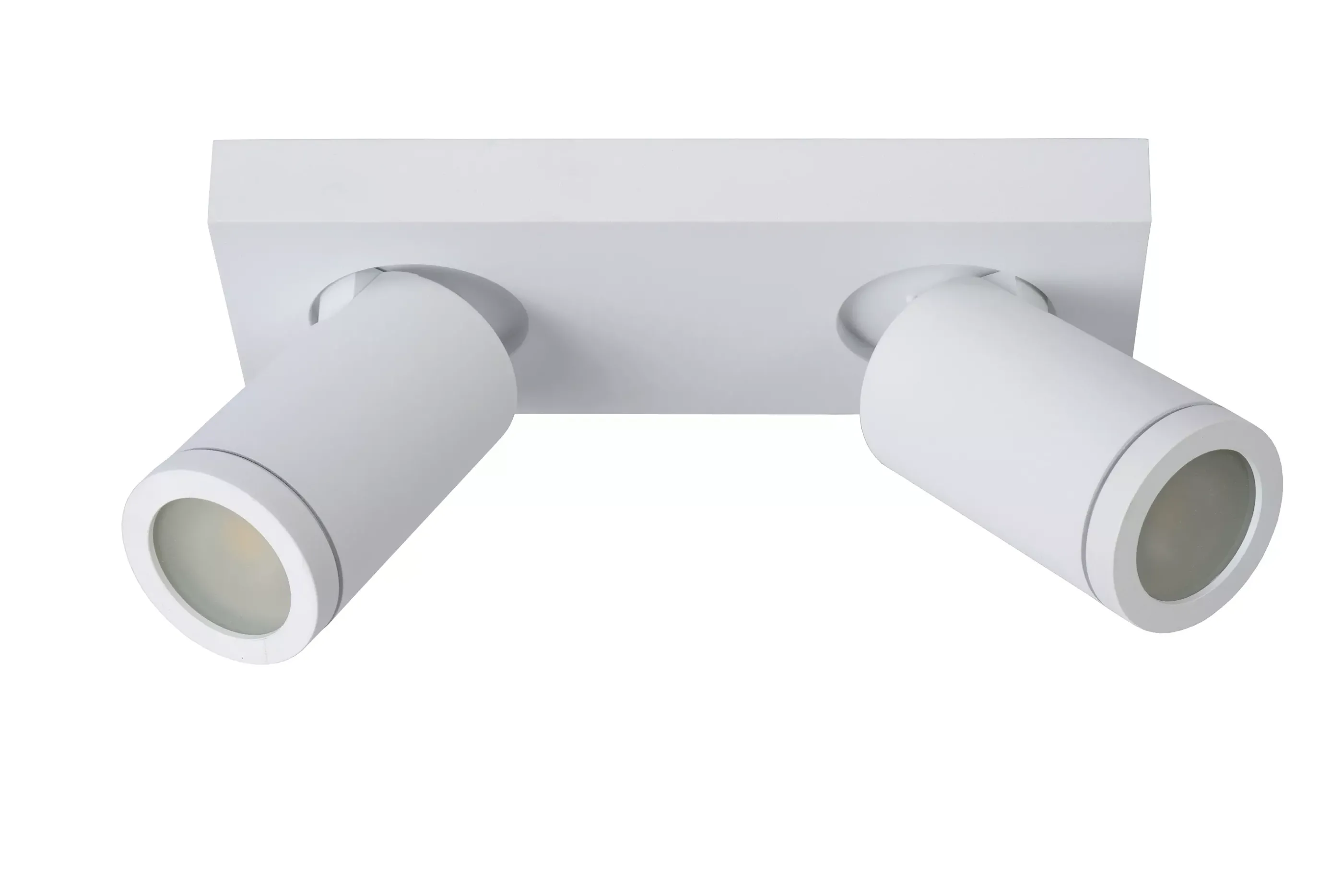 Clearance TAYLOR - Plafondspot Badkamer - LED Dim to warm - GU10 - 2x5W 2200K/3000K - IP44 - Wit Plafondlampen