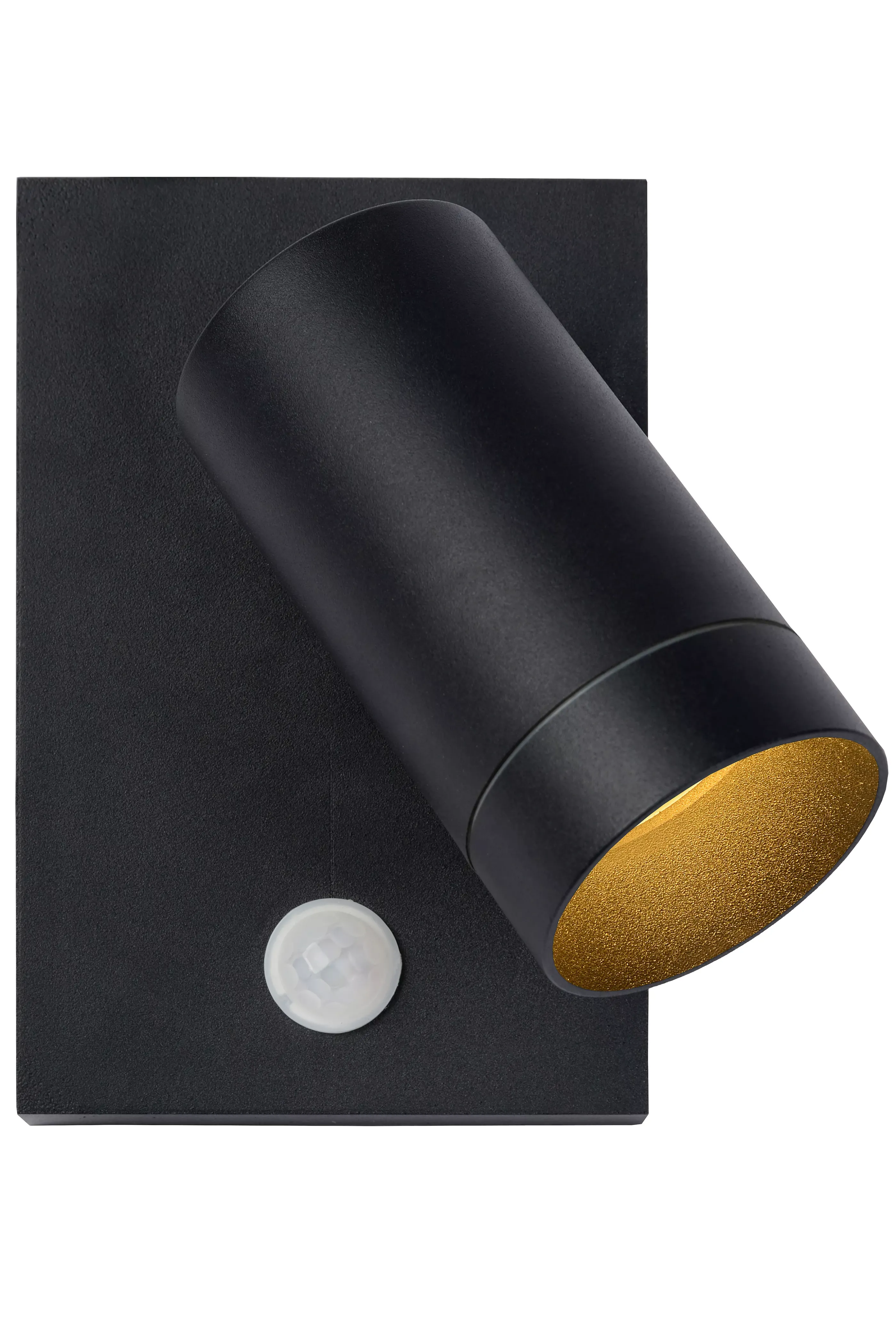 Discount TAYLOR - Wandspot / Wandlamp Binnen/Buiten - 1xGU10 - IP54 - Beweging & dag/nacht sensor - Zwart Wandverlichting Buiten