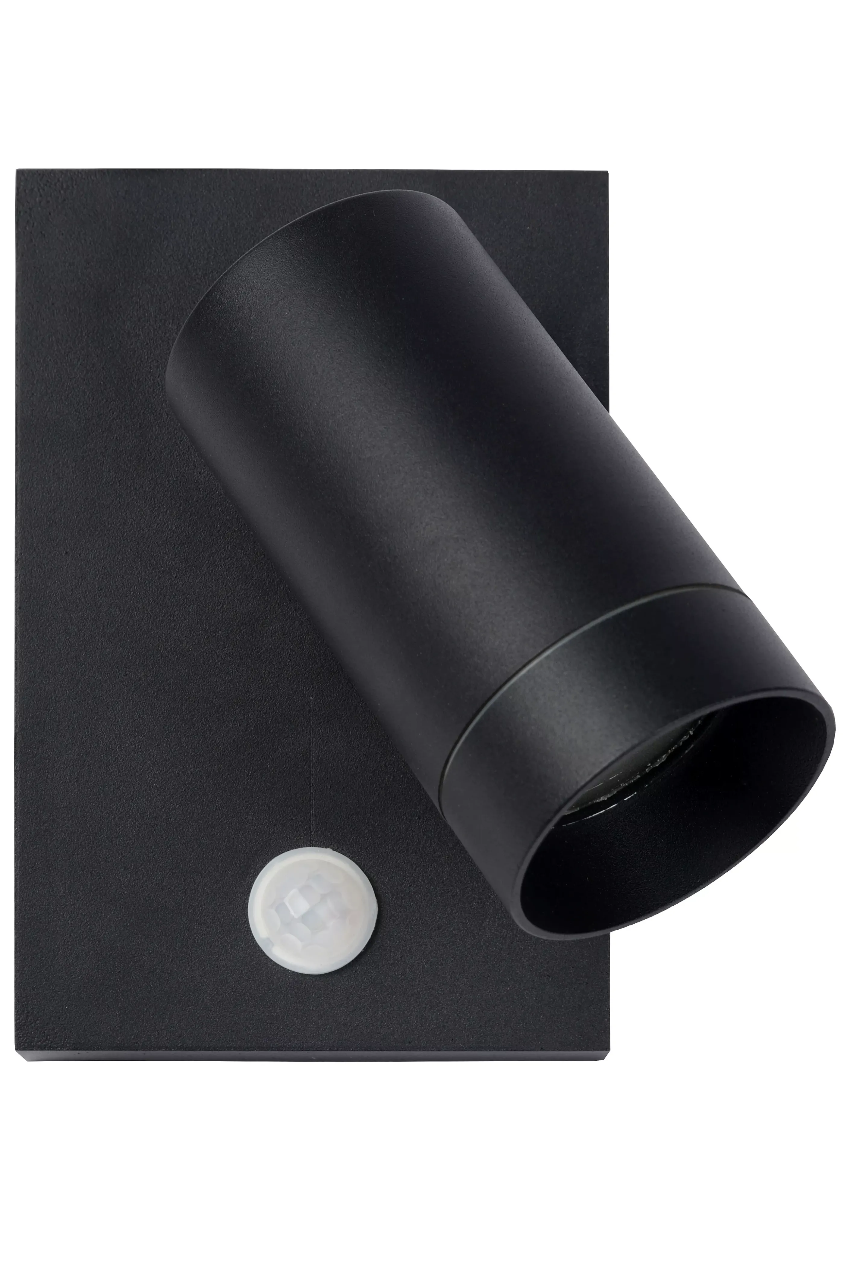 Discount TAYLOR - Wandspot / Wandlamp Binnen/Buiten - 1xGU10 - IP54 - Beweging & dag/nacht sensor - Zwart Wandverlichting Buiten