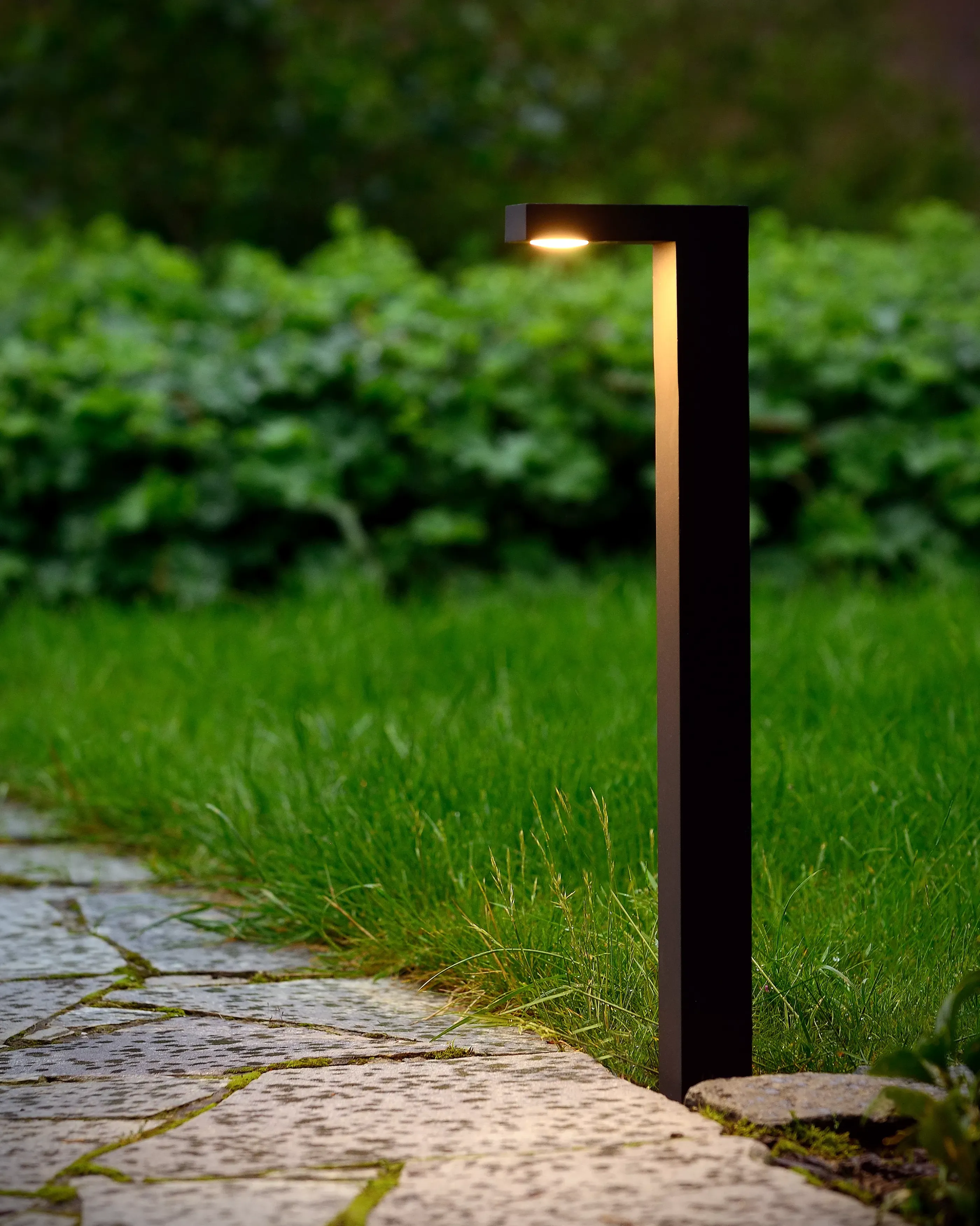 Discount TEXAS - Sokkellamp - LED - 1x7W 3000K - IP54 - Antraciet Sokkellampen