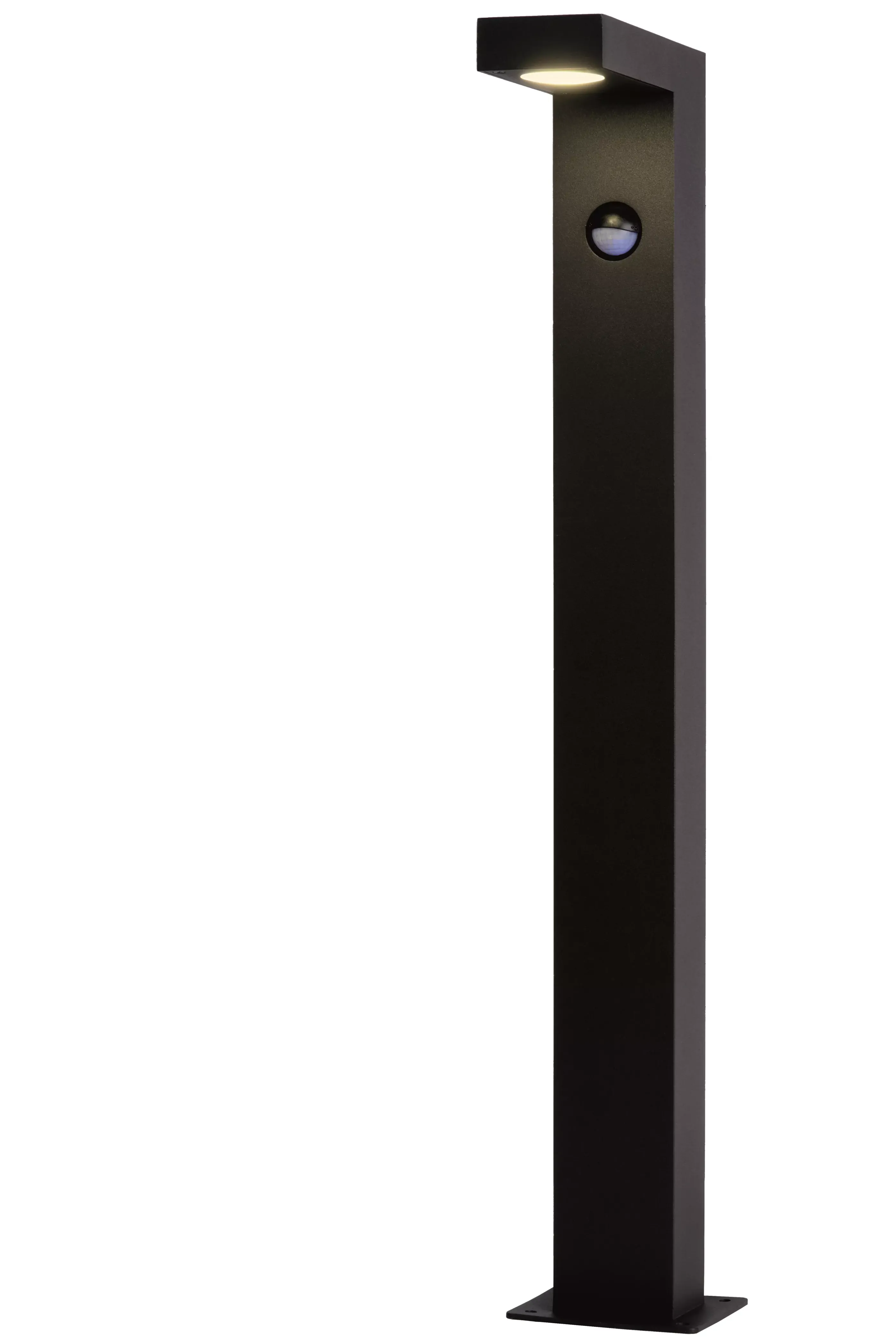 Fashion TEXAS-IR - Sokkellamp - LED - 1x7W 3000K - IP54 - Beweging & dag/nacht sensor (uitschakelbaar) - Antraciet Sokkellampen