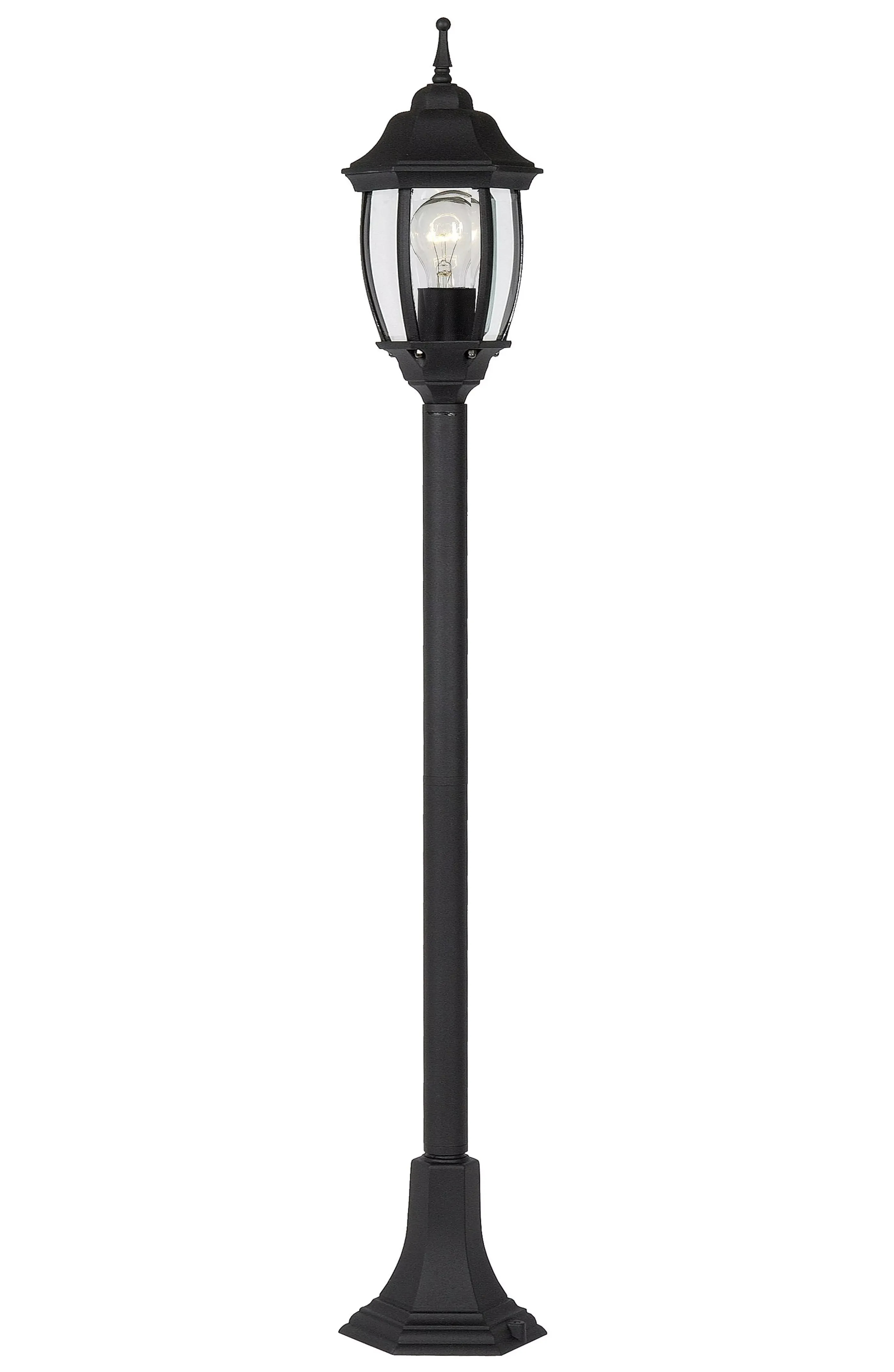Hot TIRENO - Lantaarnpaal - 1xE27 - IP44 - Zwart Lantaarnpalen