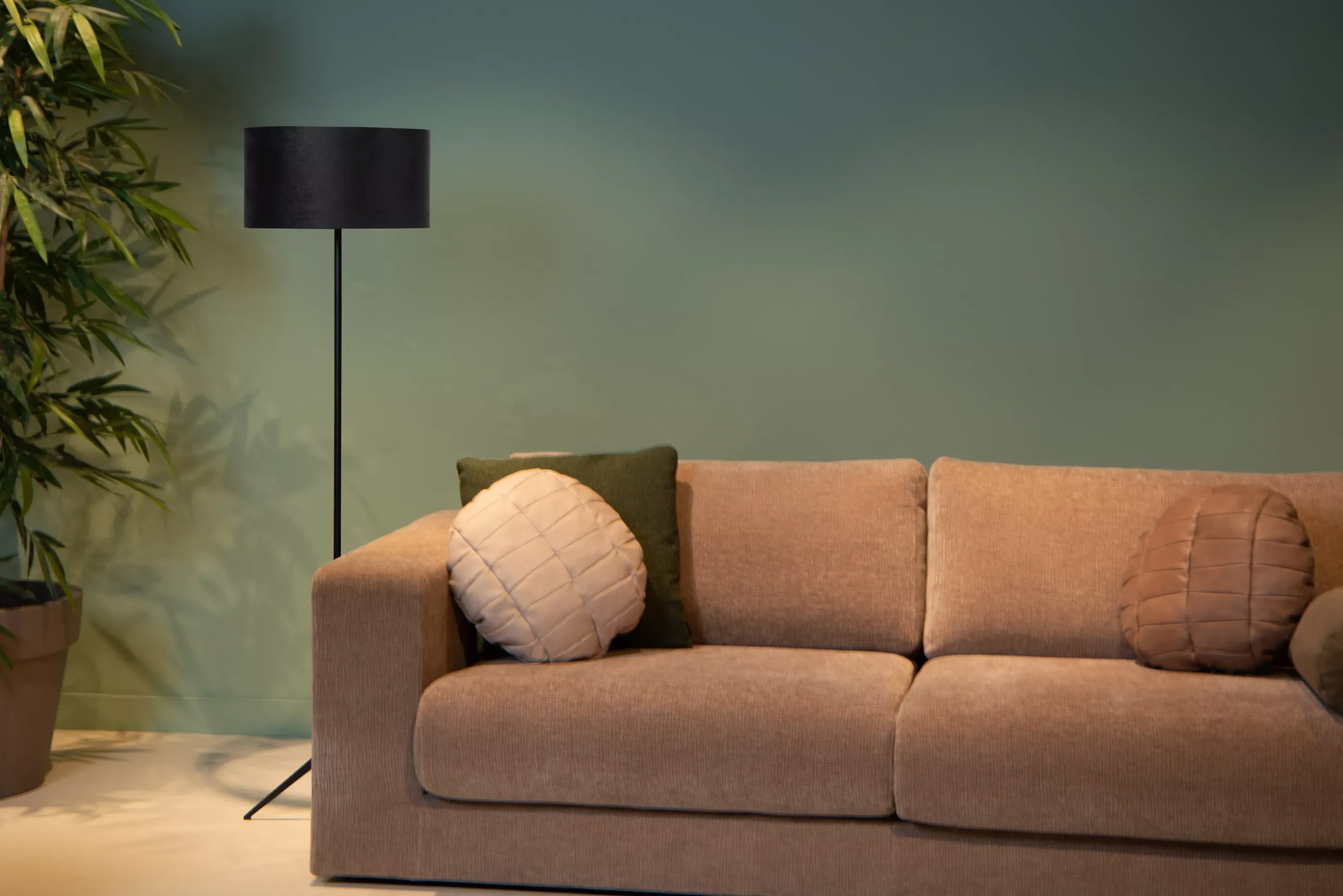 Store TONDO - Vloerlamp - Ø 38 cm - 1xE27 - Zwart Staande Lampen