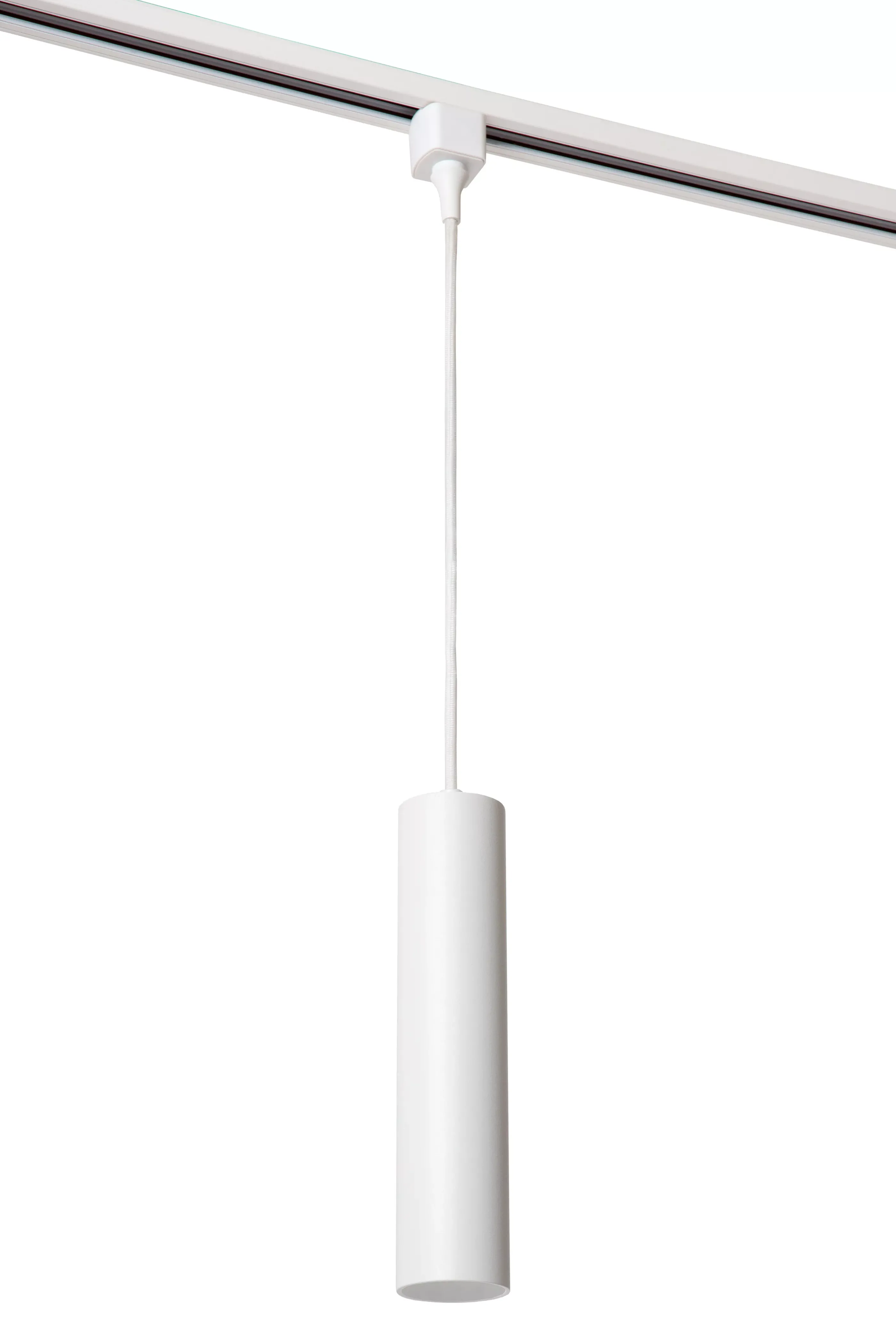 Hot TRACK FLORIS Hanglamp - 1-fase Railsysteem / Railverlichting - 1xGU10 - Wit (Uitbreiding) Railverlichting