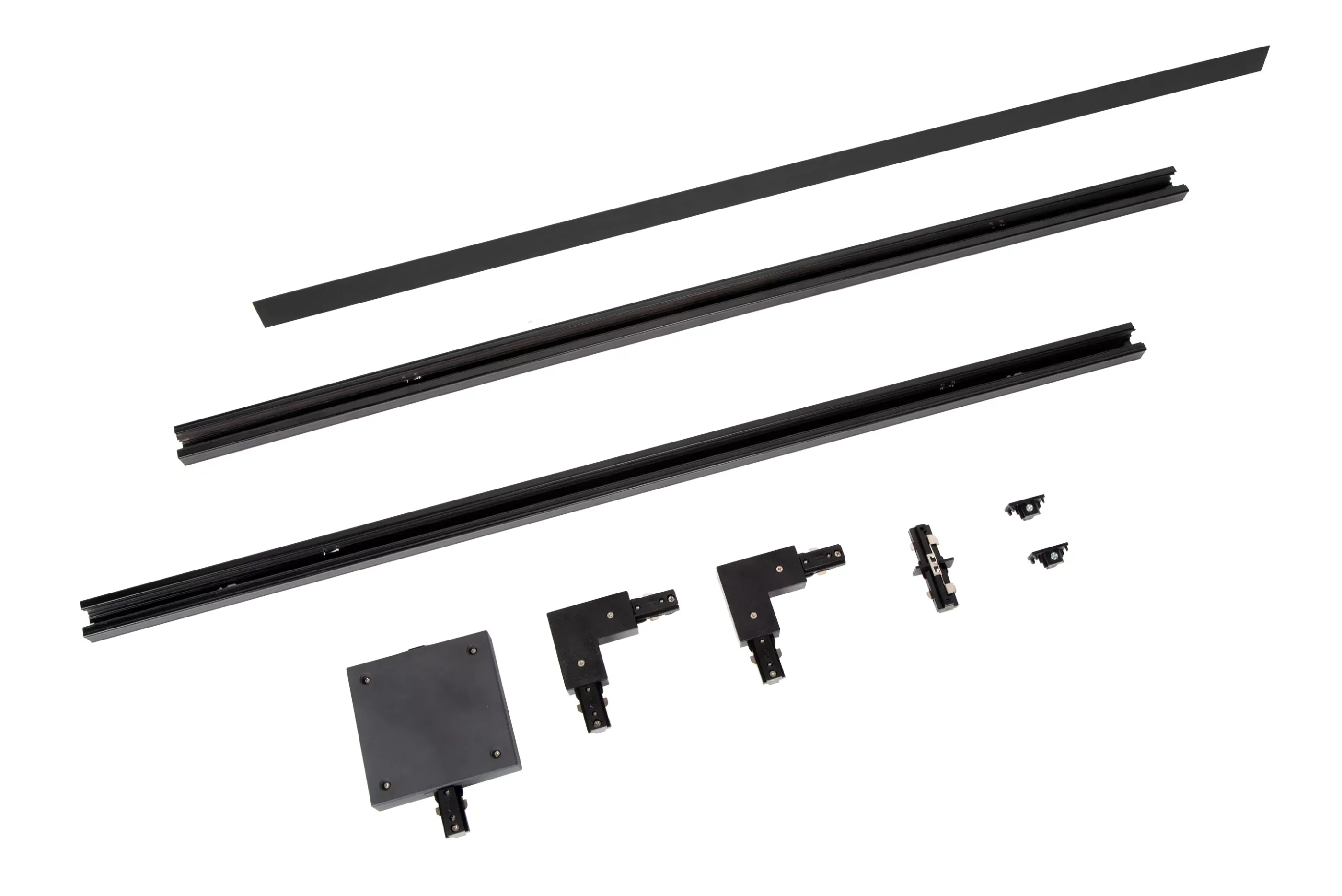 Outlet TRACK Starterset - 1-fase Railsysteem / Railverlichting - 2 meter - Zwart Railverlichting