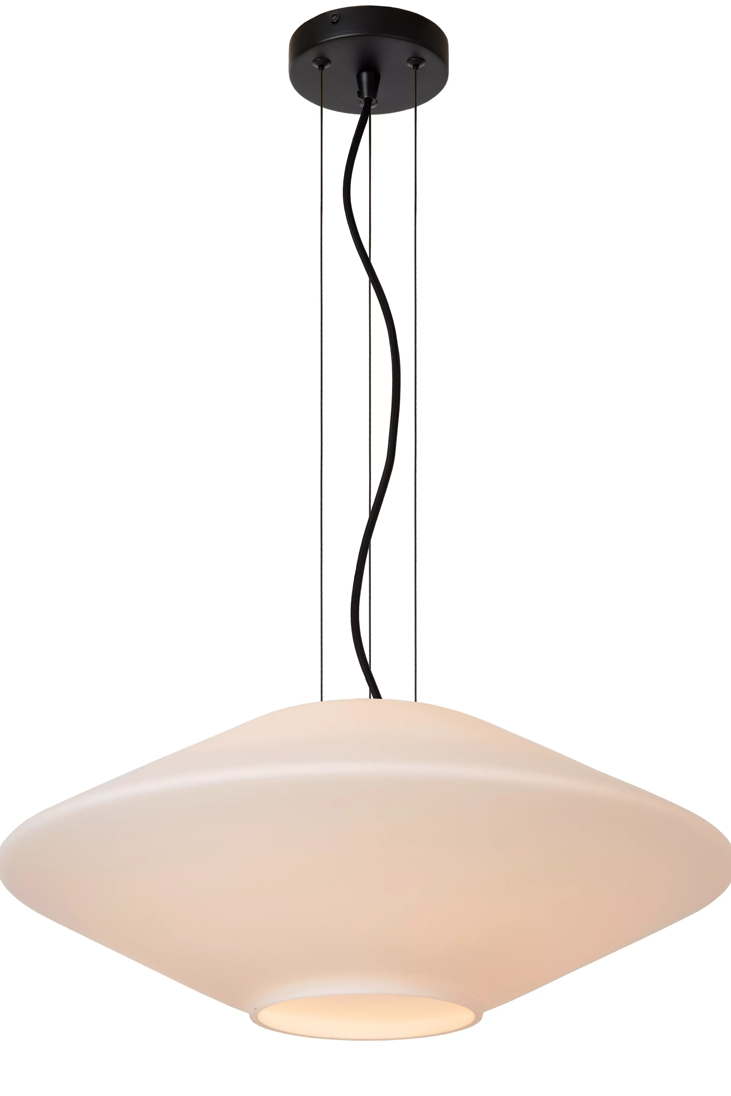 Outlet TREVOR - Hanglamp - Ø 50 cm - 1xE27 - Opaal Hanglampen