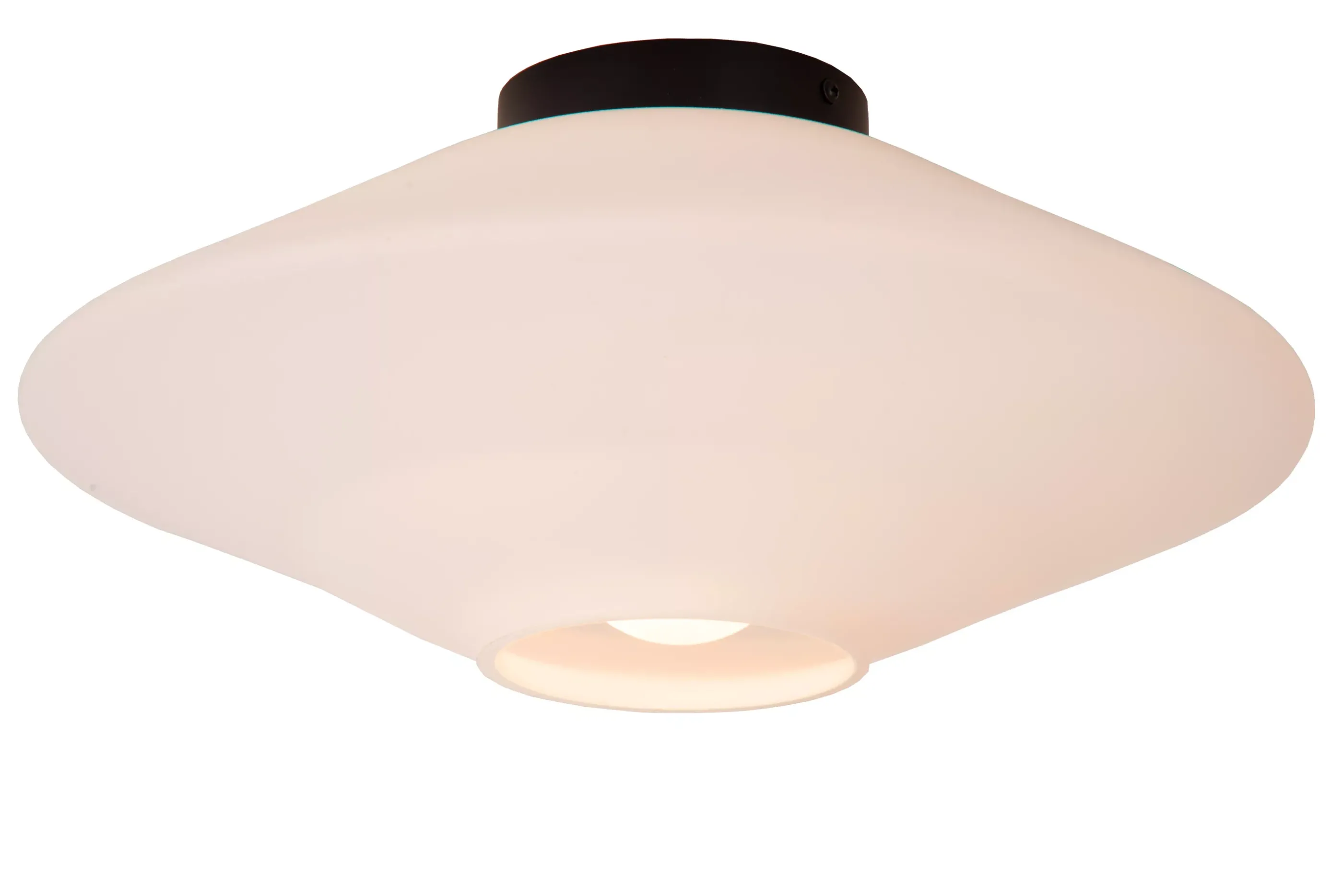 Store TREVOR - Plafonnière - Ø 42 cm - 1xE27 - Opaal Plafondlampen