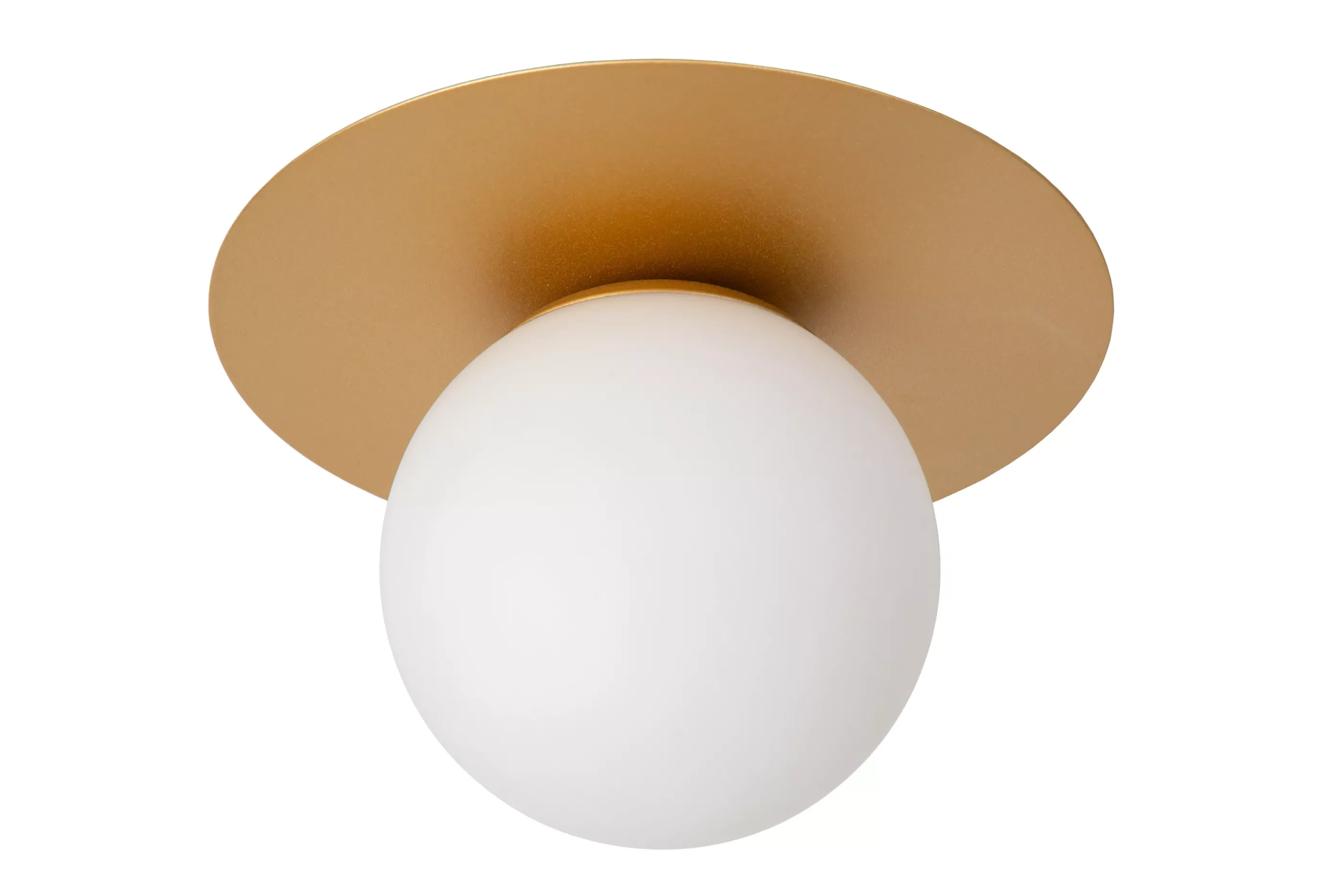 Outlet TRICIA - Plafonnière - Ø 25 cm - 1xE27 - Mat Goud / Messing Plafondlampen