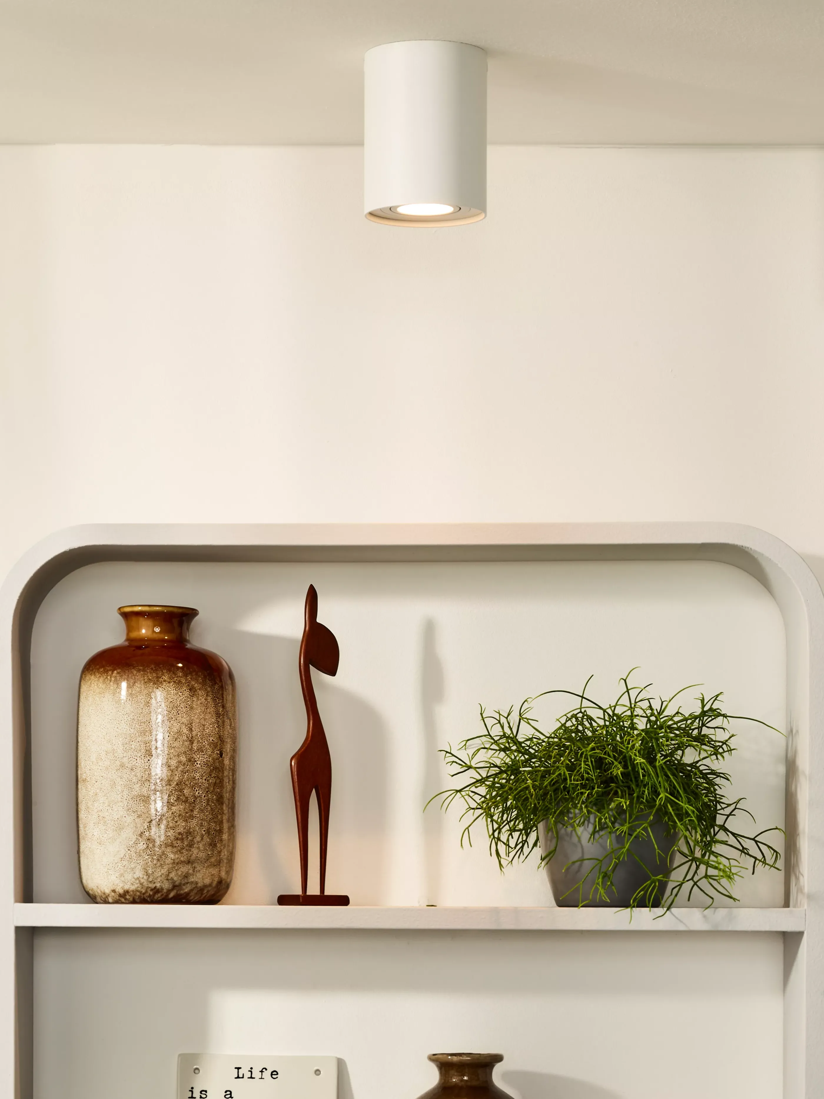 Outlet TUBE - Plafondspot - Ø 9,6 cm - 1xGU10 - Wit Plafondlampen