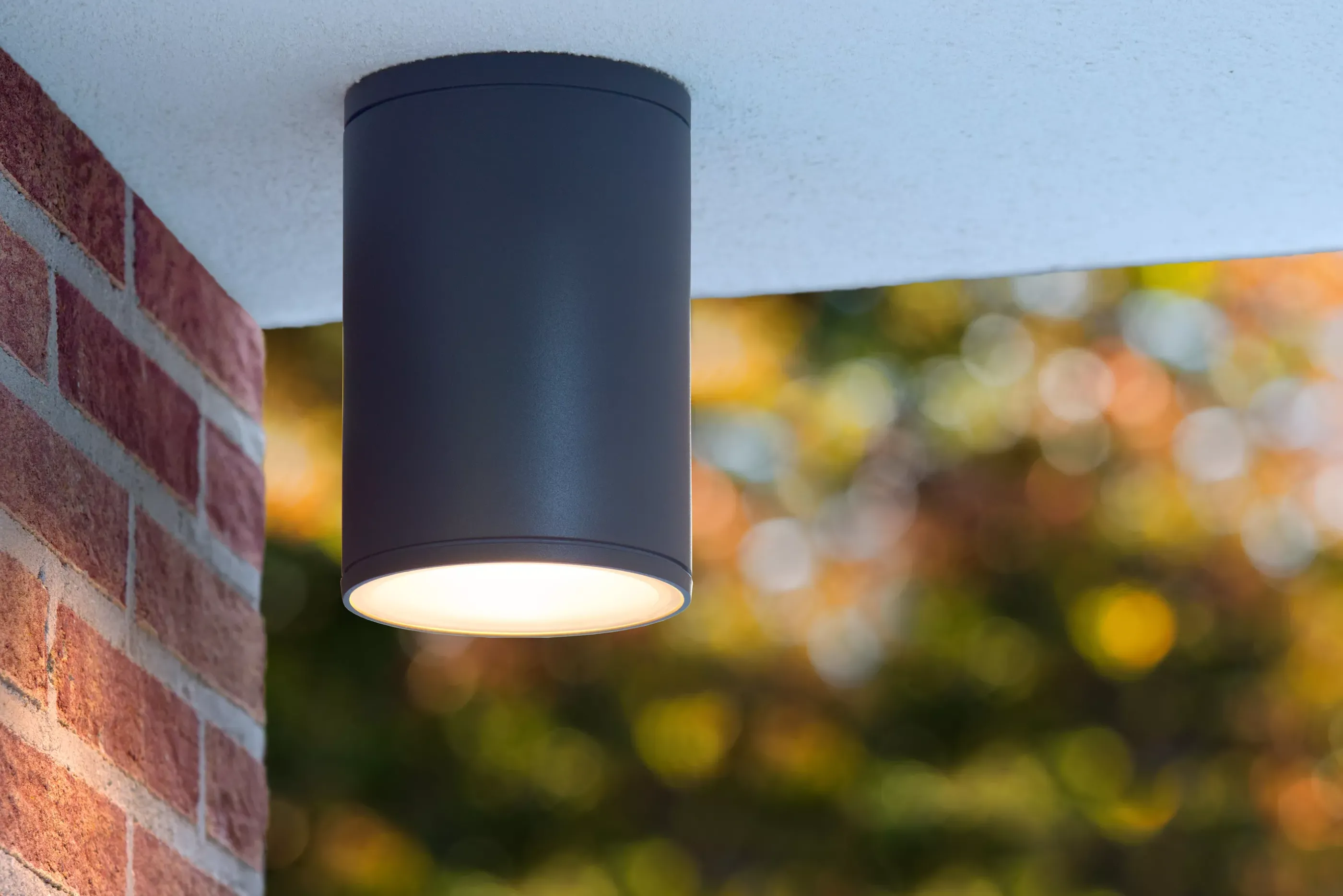 Clearance TUBIX - Plafondspot Binnen/Buiten - Ø 10,8 cm - 1xE27 - IP54 - Antraciet Plafondlampen Buiten