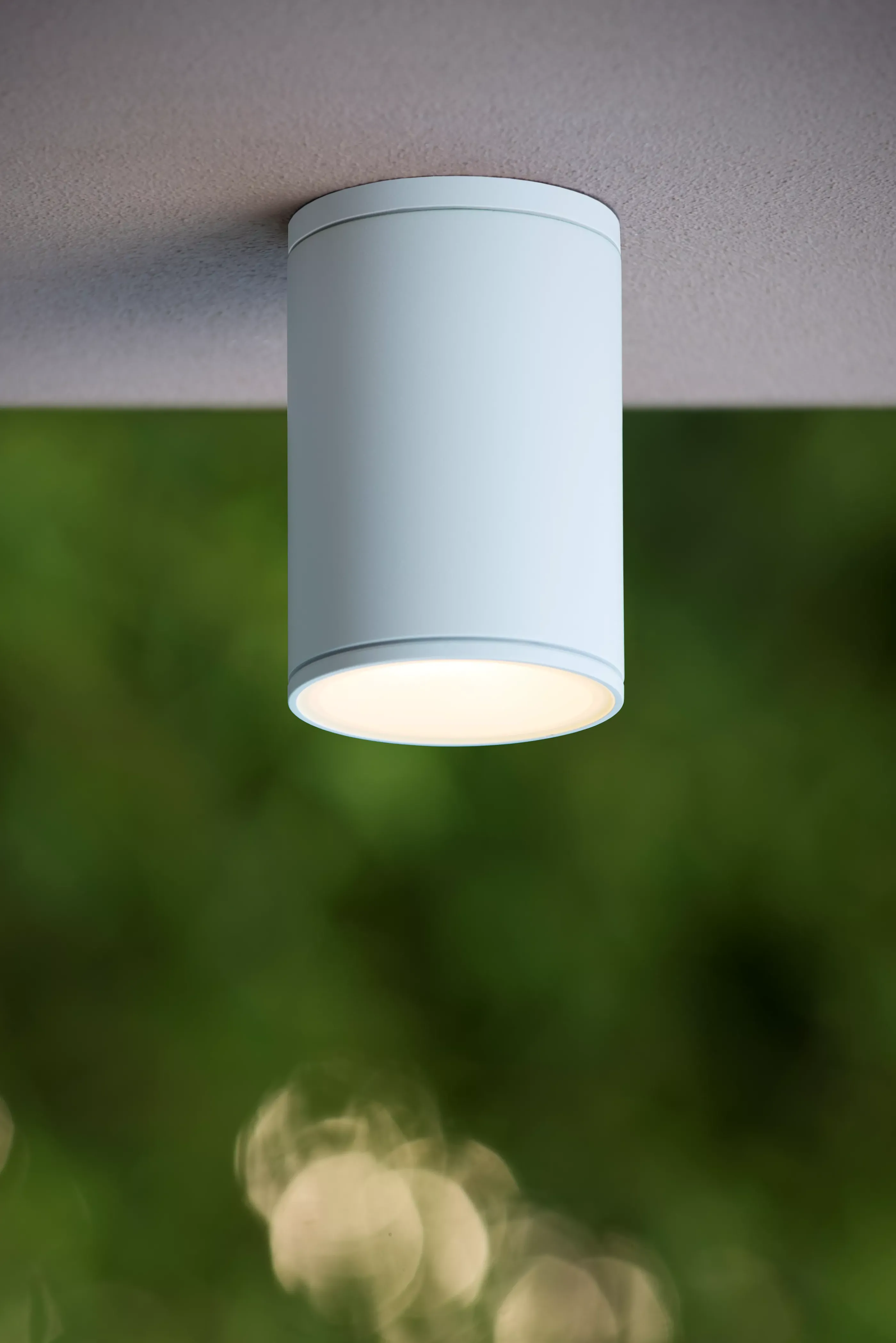 Discount TUBIX - Plafondspot Binnen/Buiten - Ø 10,8 cm - 1xE27 - IP54 - Wit Plafondlampen Buiten