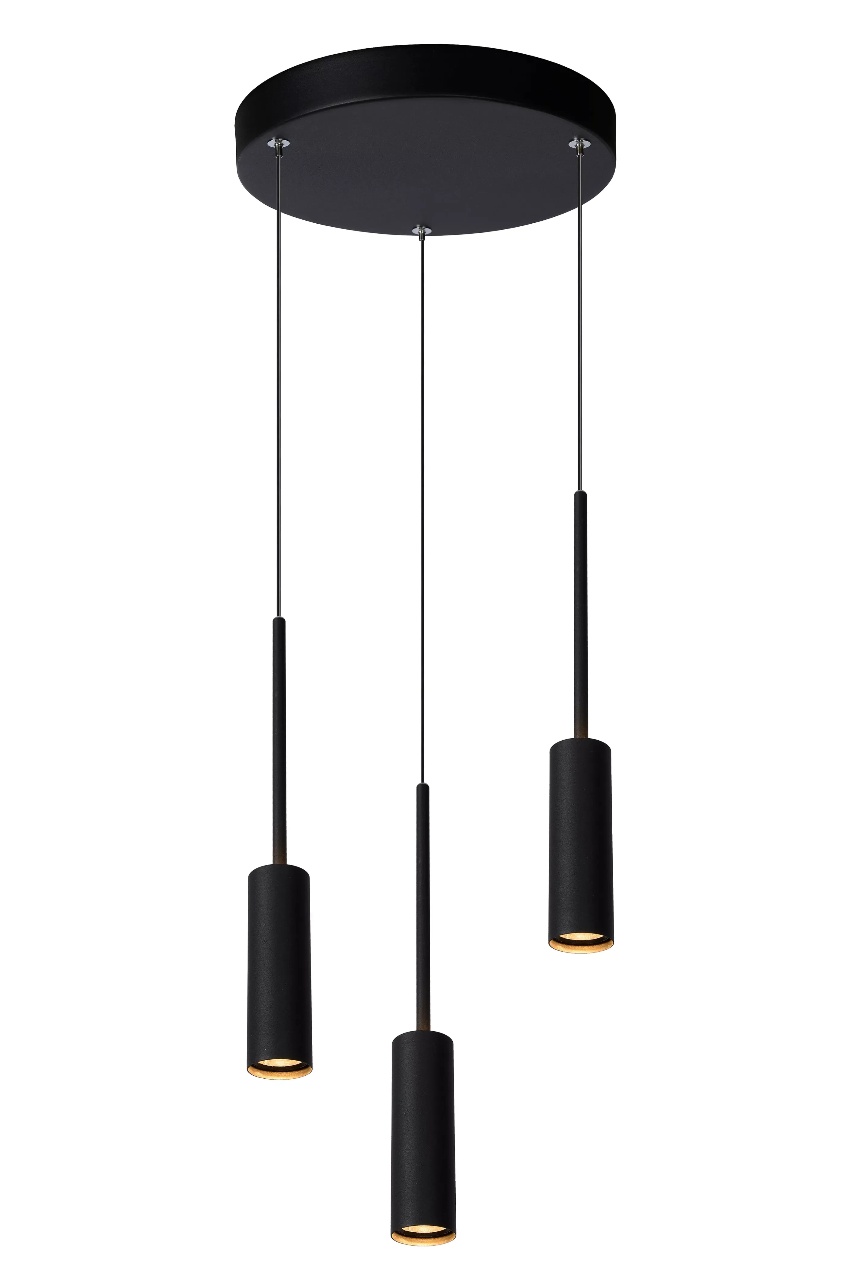 Shop TUBULE - Hanglamp - Ø 26 cm - LED - 3x7W 2700K - Zwart Hanglampen