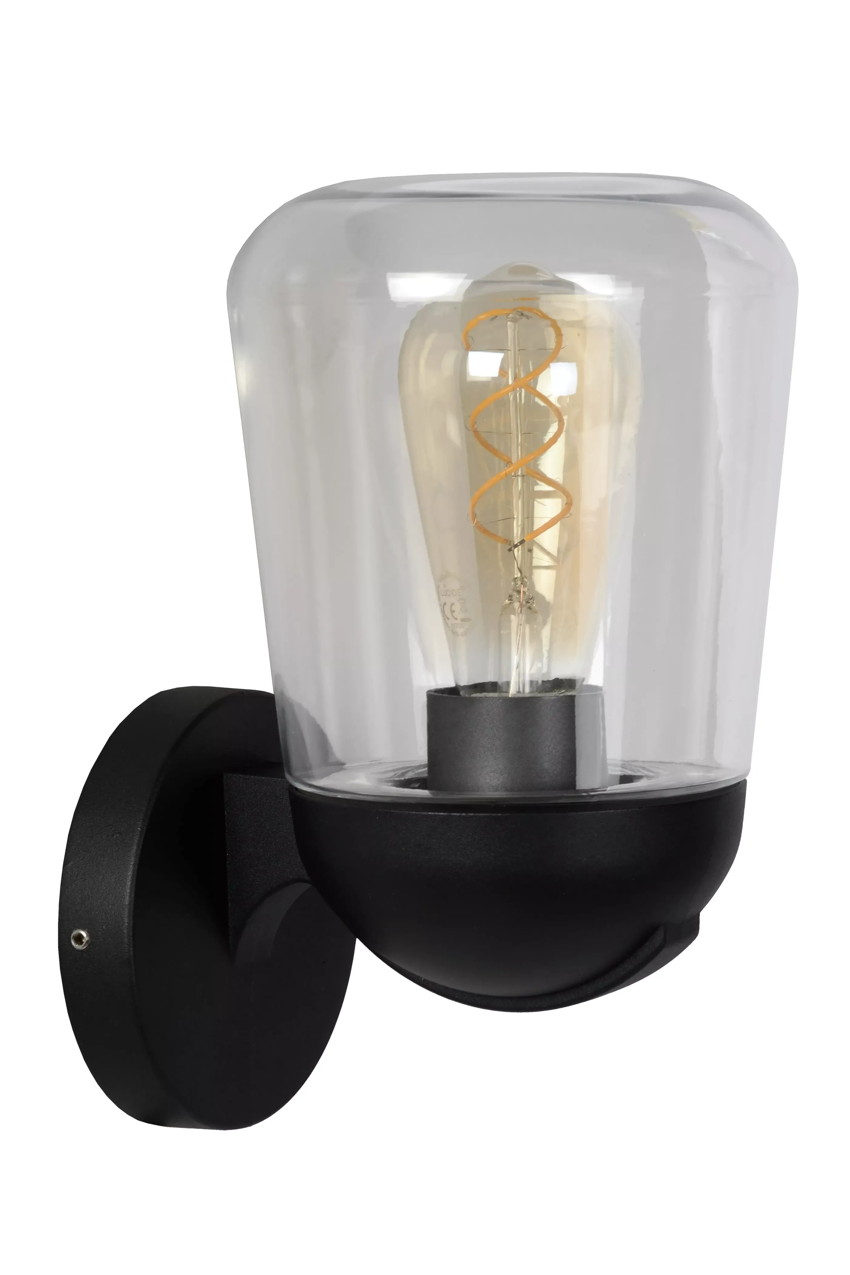 New TULSA - Wandlamp Binnen/Buiten - 1xE27 - IP44 - Zwart Wandverlichting Buiten