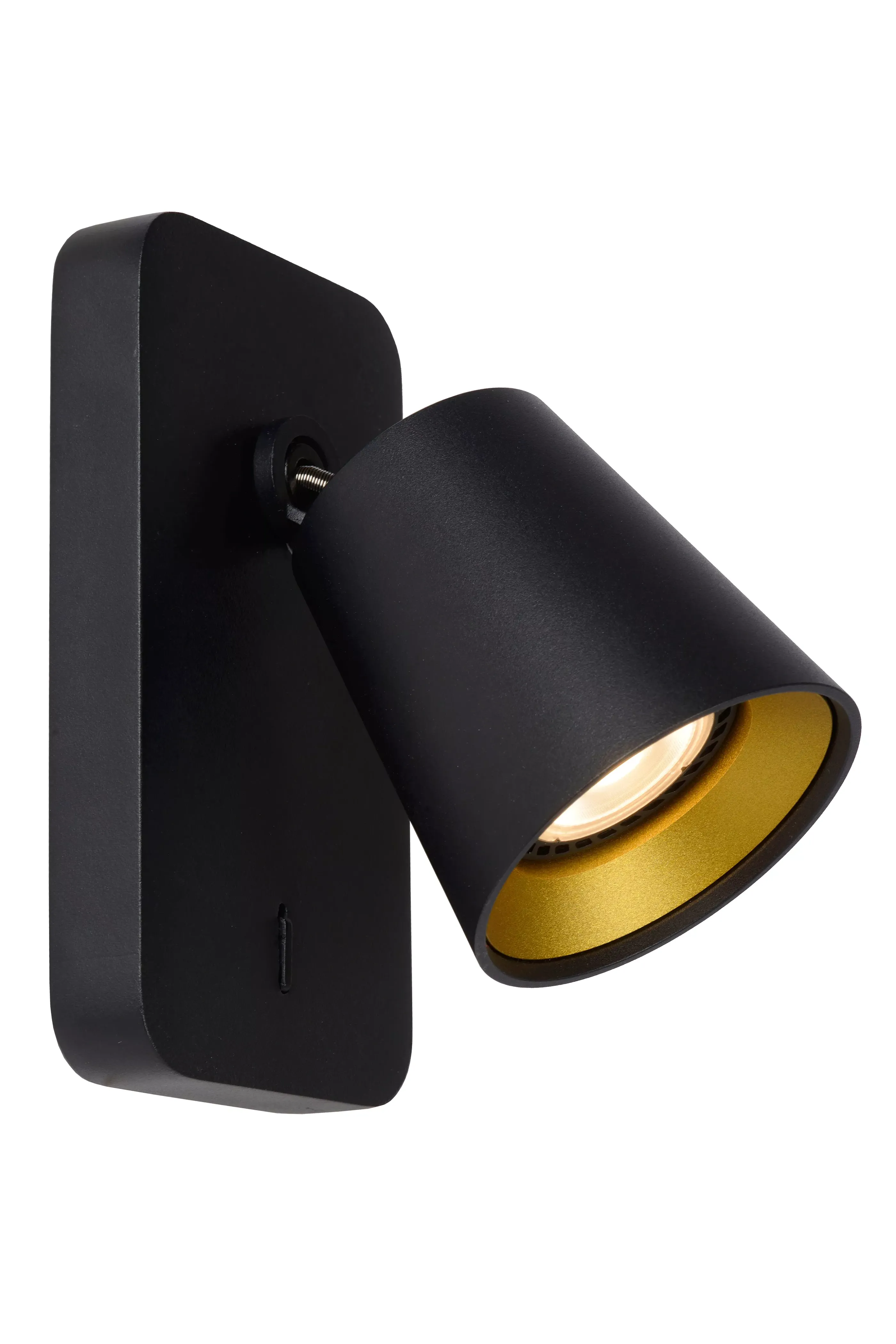 Hot TURNON - Bedlamp / Wandlamp - LED Dim to warm - GU10 - 1x5W 2200K/3000K - Zwart Wandverlichting