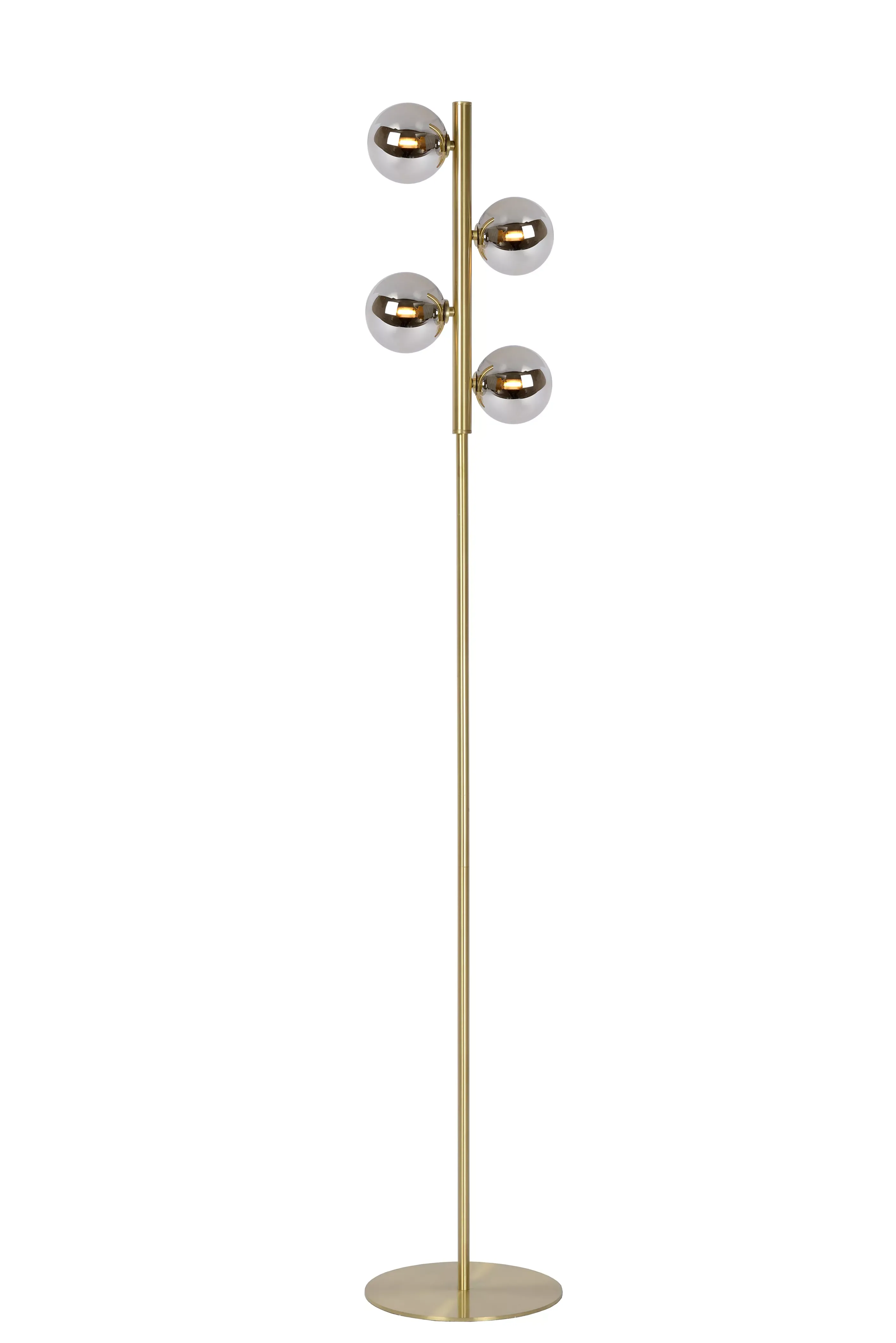 Discount TYCHO - Vloerlamp - 4xG9 - Mat Goud / Messing Staande Lampen