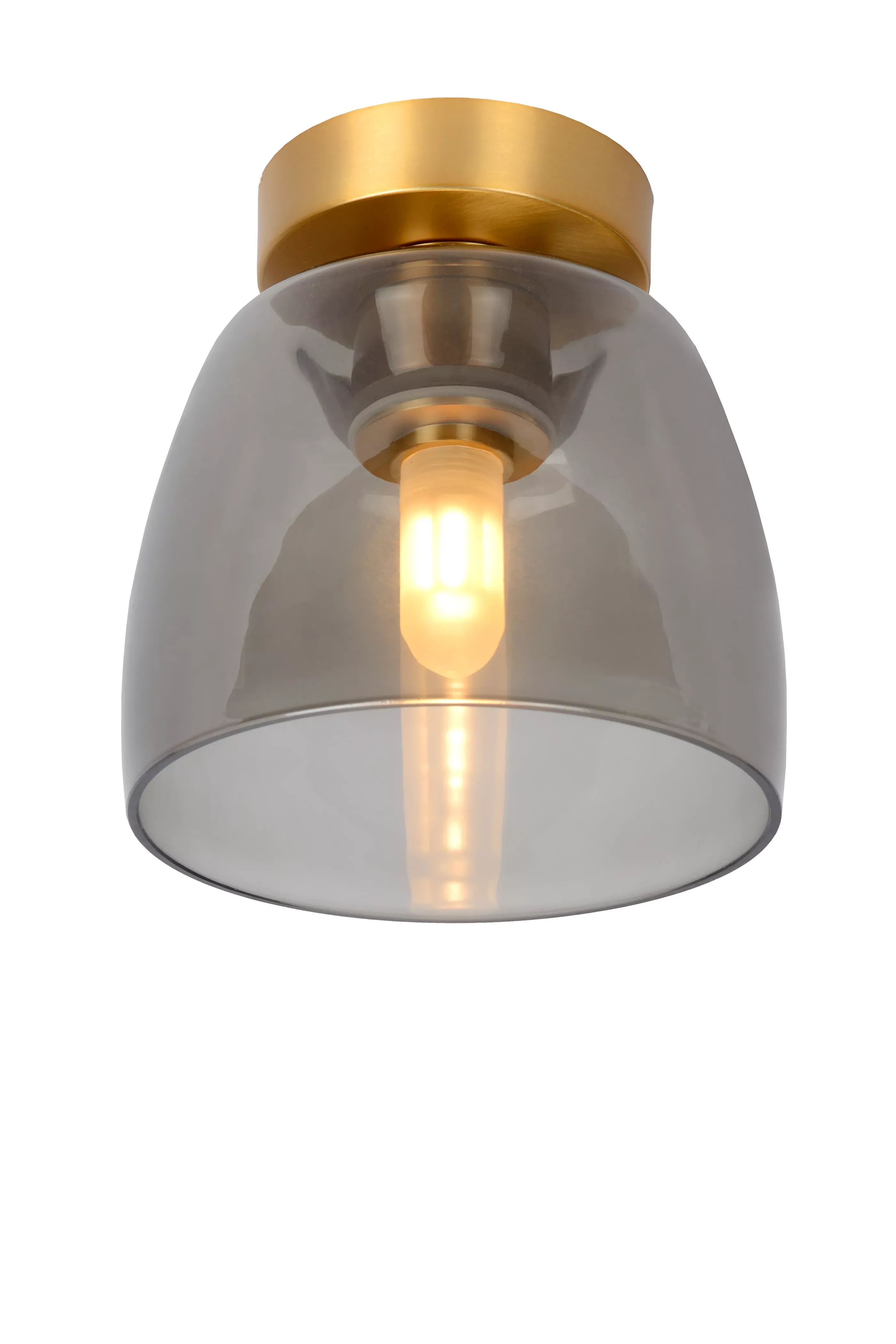Discount TYLER - Plafonnière Badkamer - Ø 16,1 cm - 1xG9 - IP44 - Mat Goud / Messing Plafondlampen