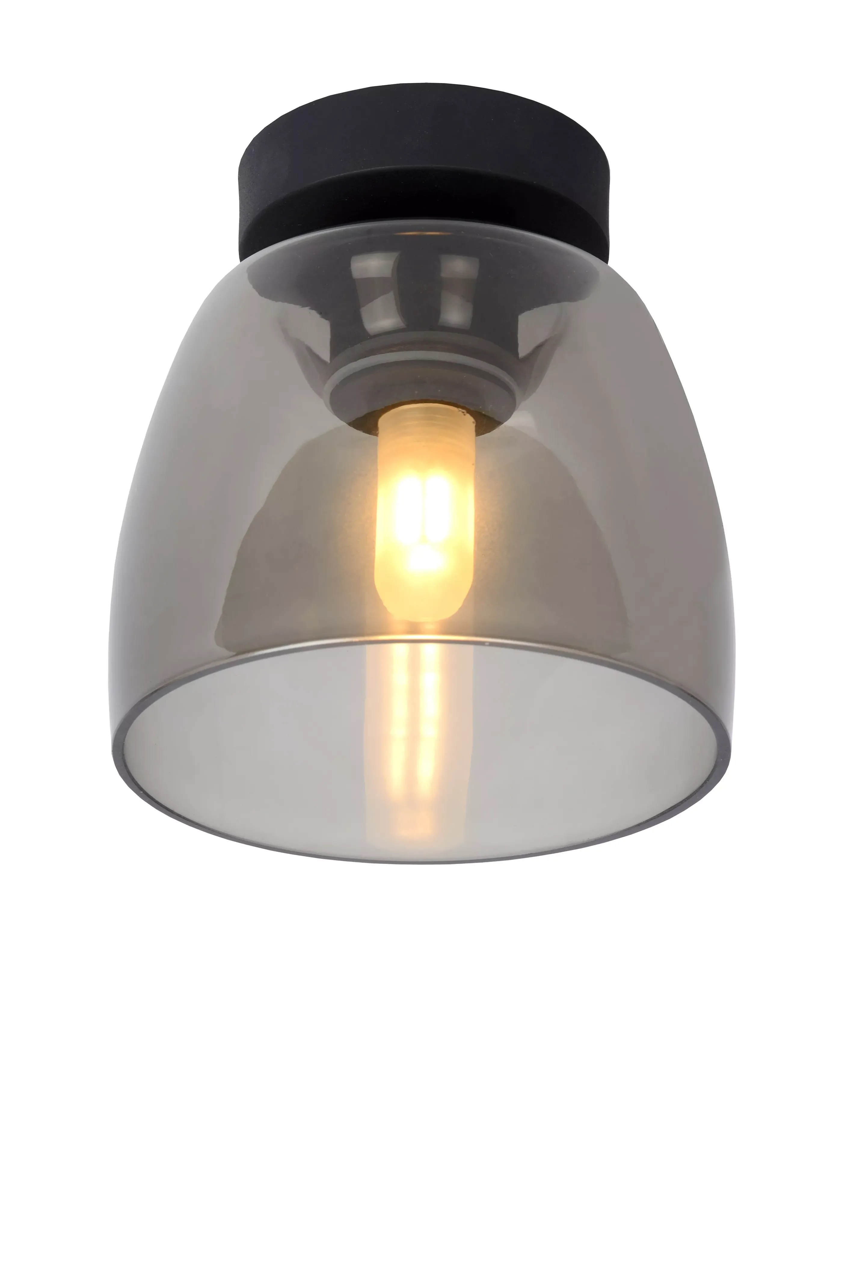 Shop TYLER - Plafonnière Badkamer - Ø 16,1 cm - 1xG9 - IP44 - Zwart Plafondlampen