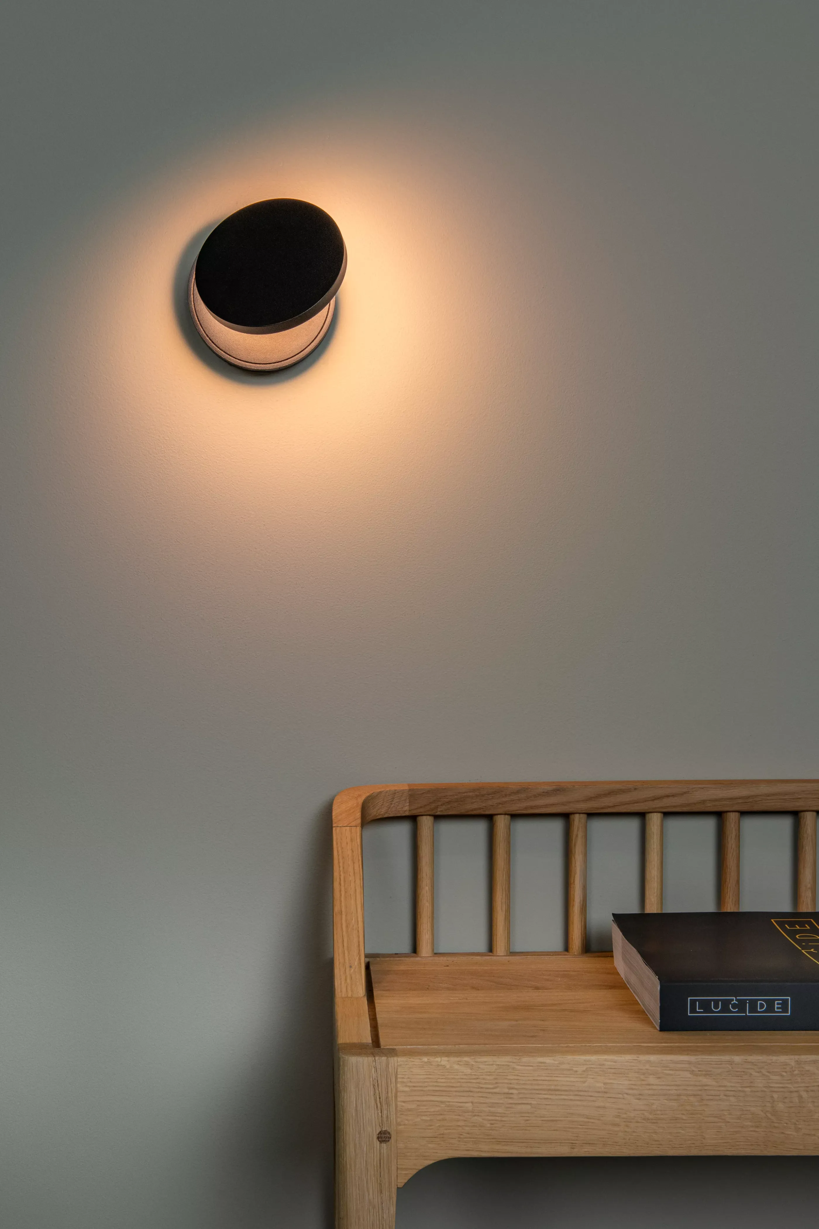 Flash Sale UFOR - Wandlamp - Ø 12 cm - LED Dim to warm - 1800K/3000K - Zwart Wandverlichting